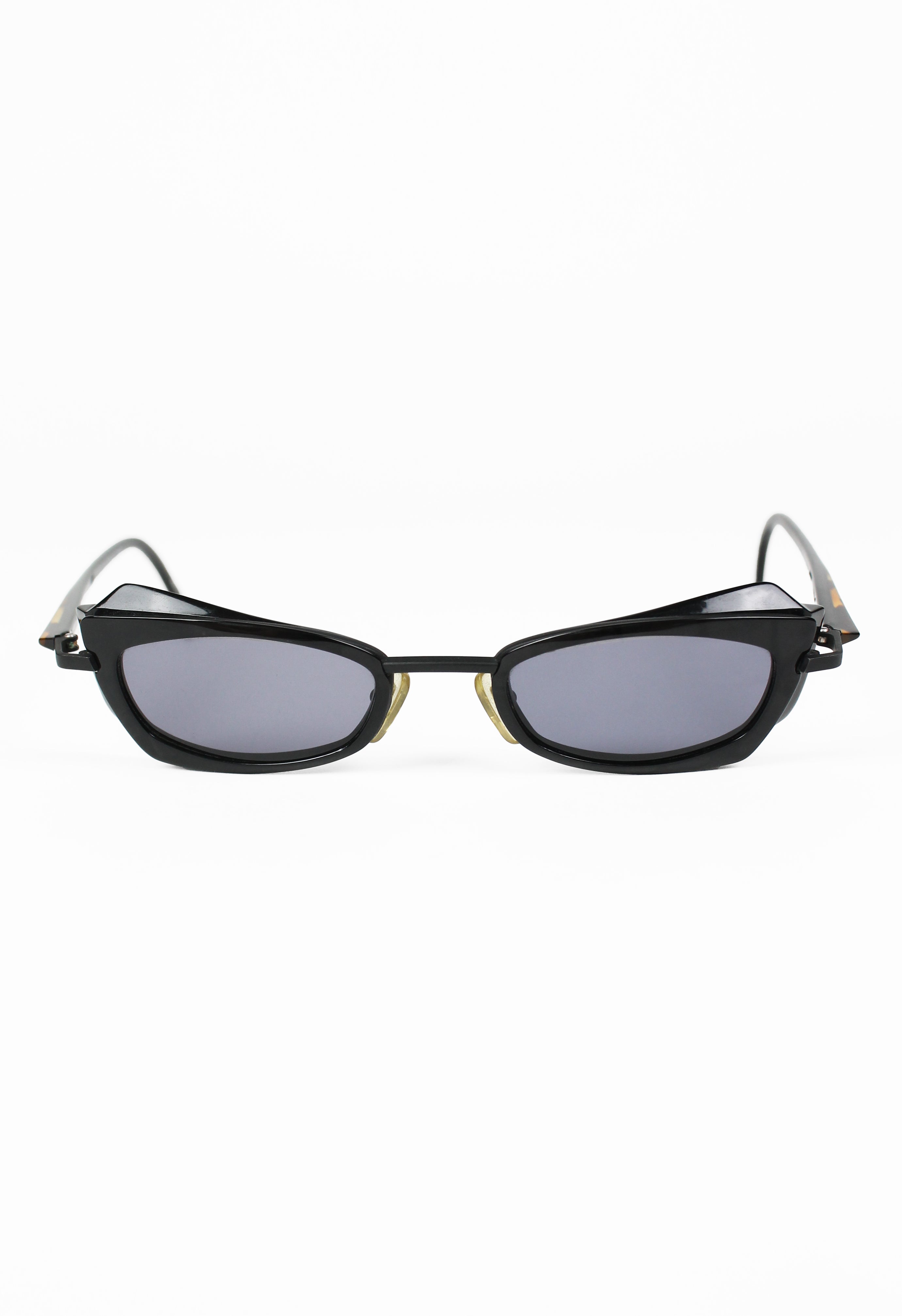 ALAIN MIKLI 1990'S ANGULAR LAYERED GOGGLE SUNGLASSES