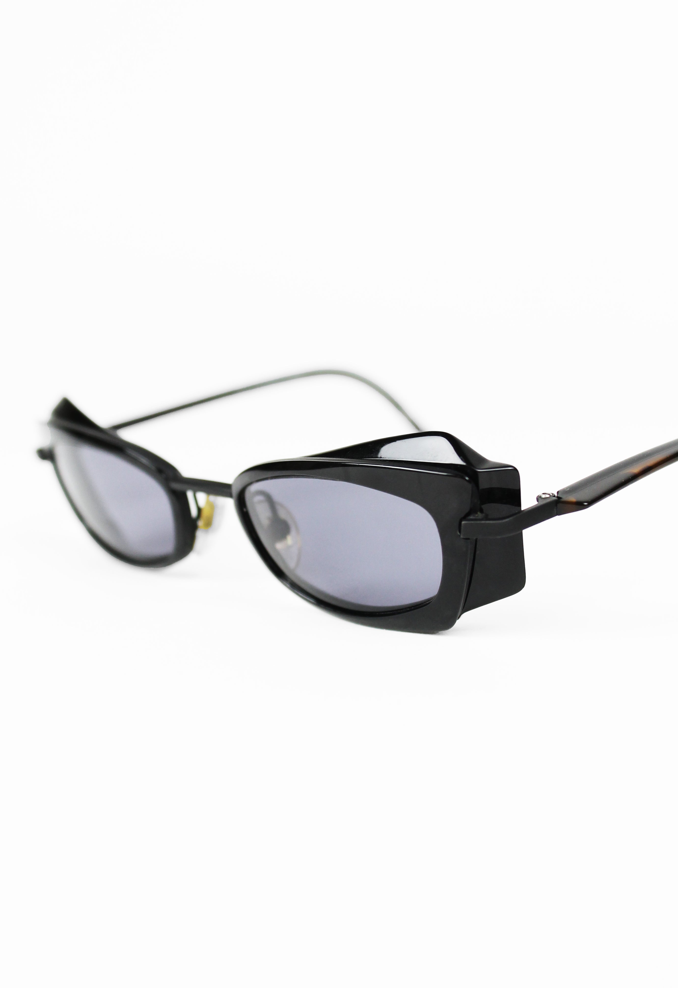 ALAIN MIKLI 1990'S ANGULAR LAYERED GOGGLE SUNGLASSES
