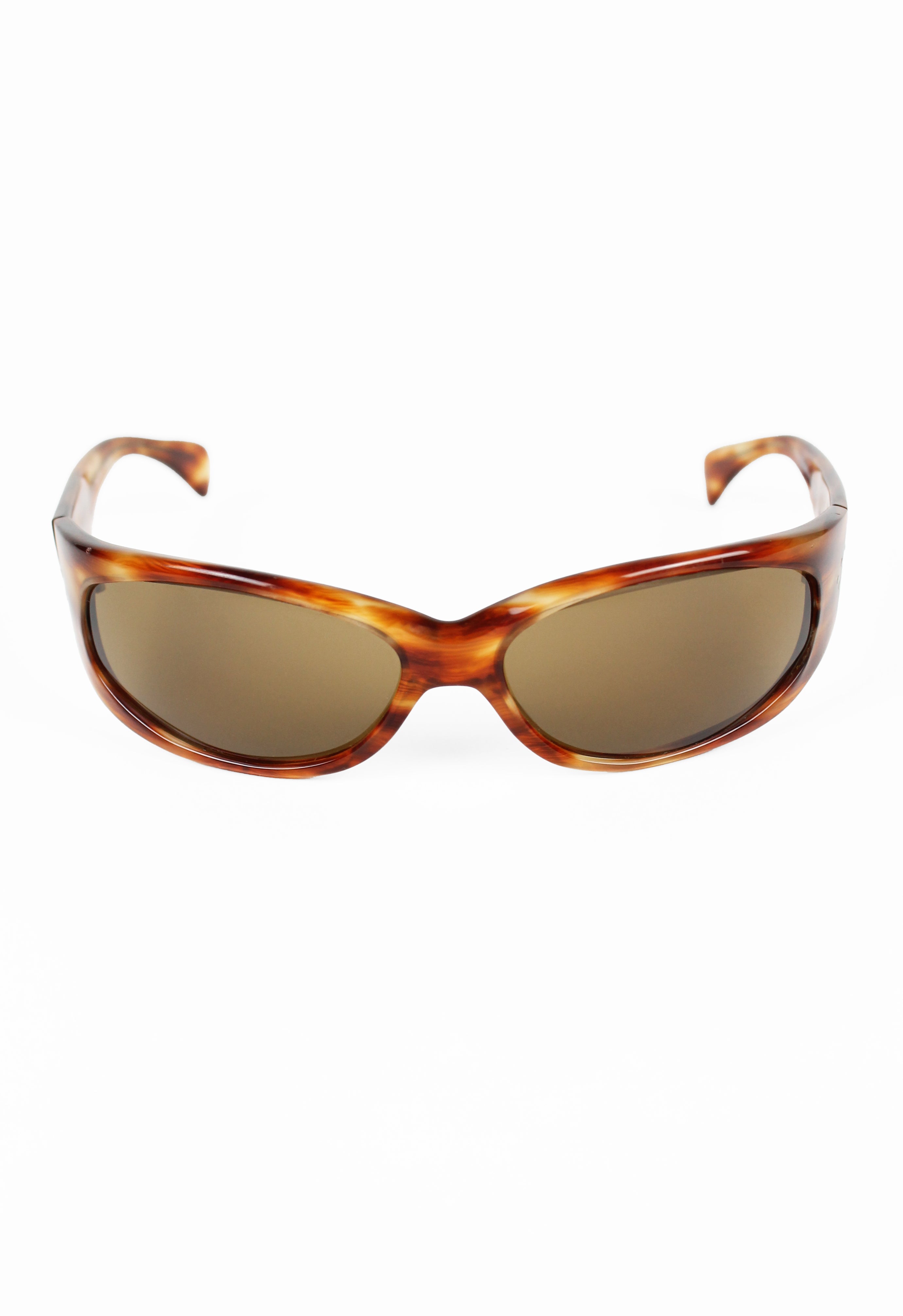 ALAIN MIKLI WOOD EFFECT WRAPAROUND SUNGLASSES