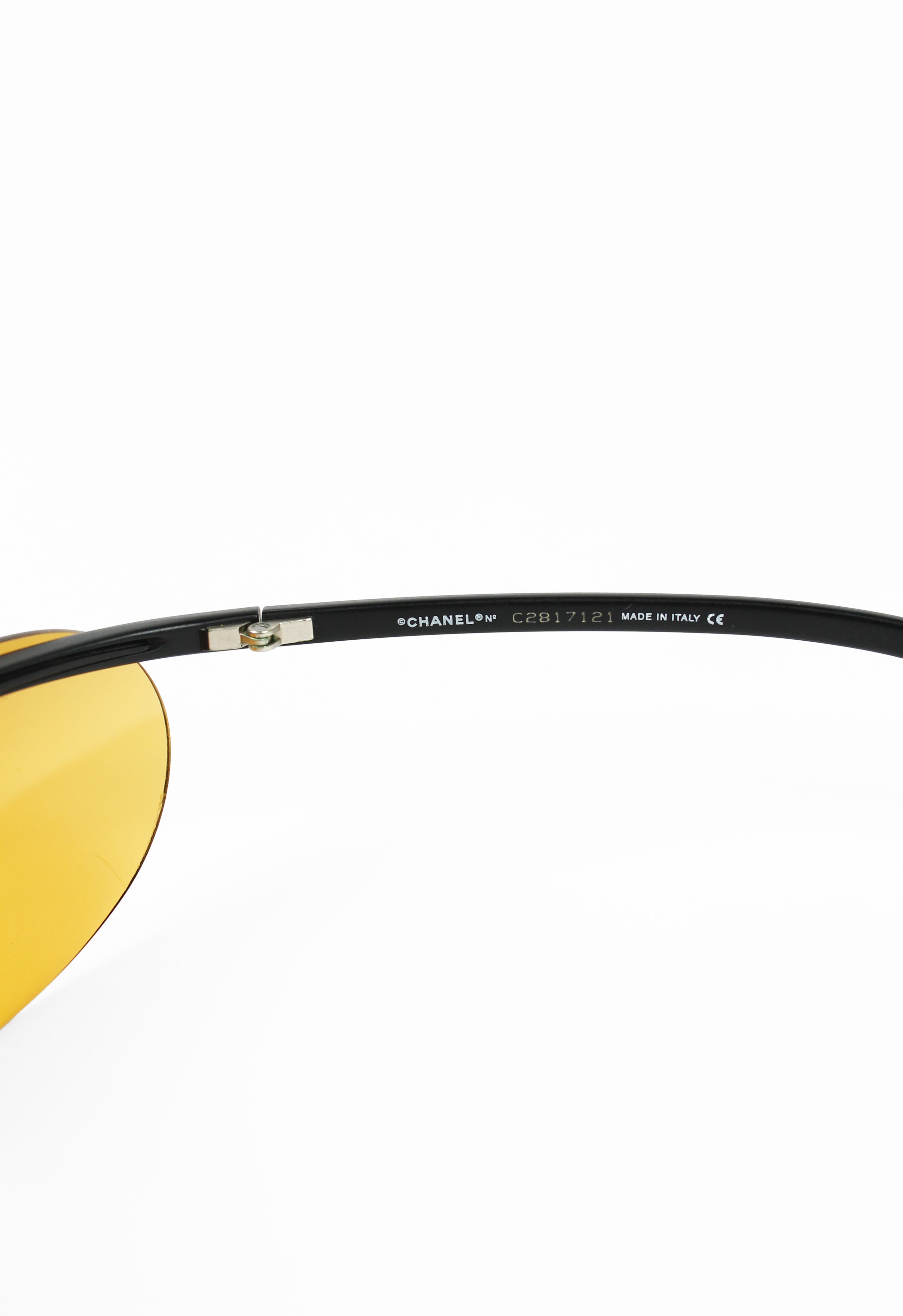 CHANEL 2000'S ORANGE SUSPENDED SUNGLASSES