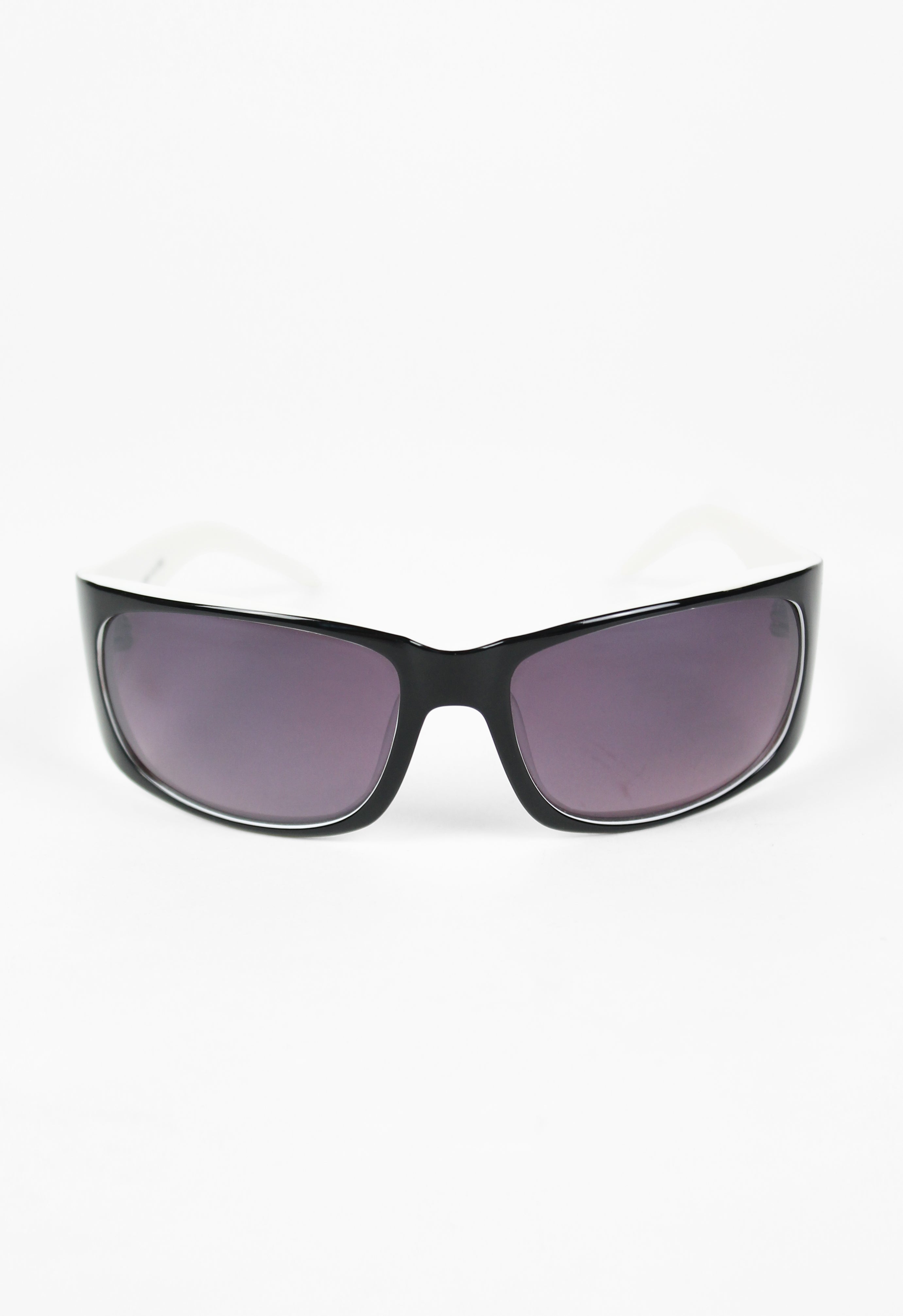 COURRÈGES WRAPAROUND BI-COLOUR SUNGLASSES