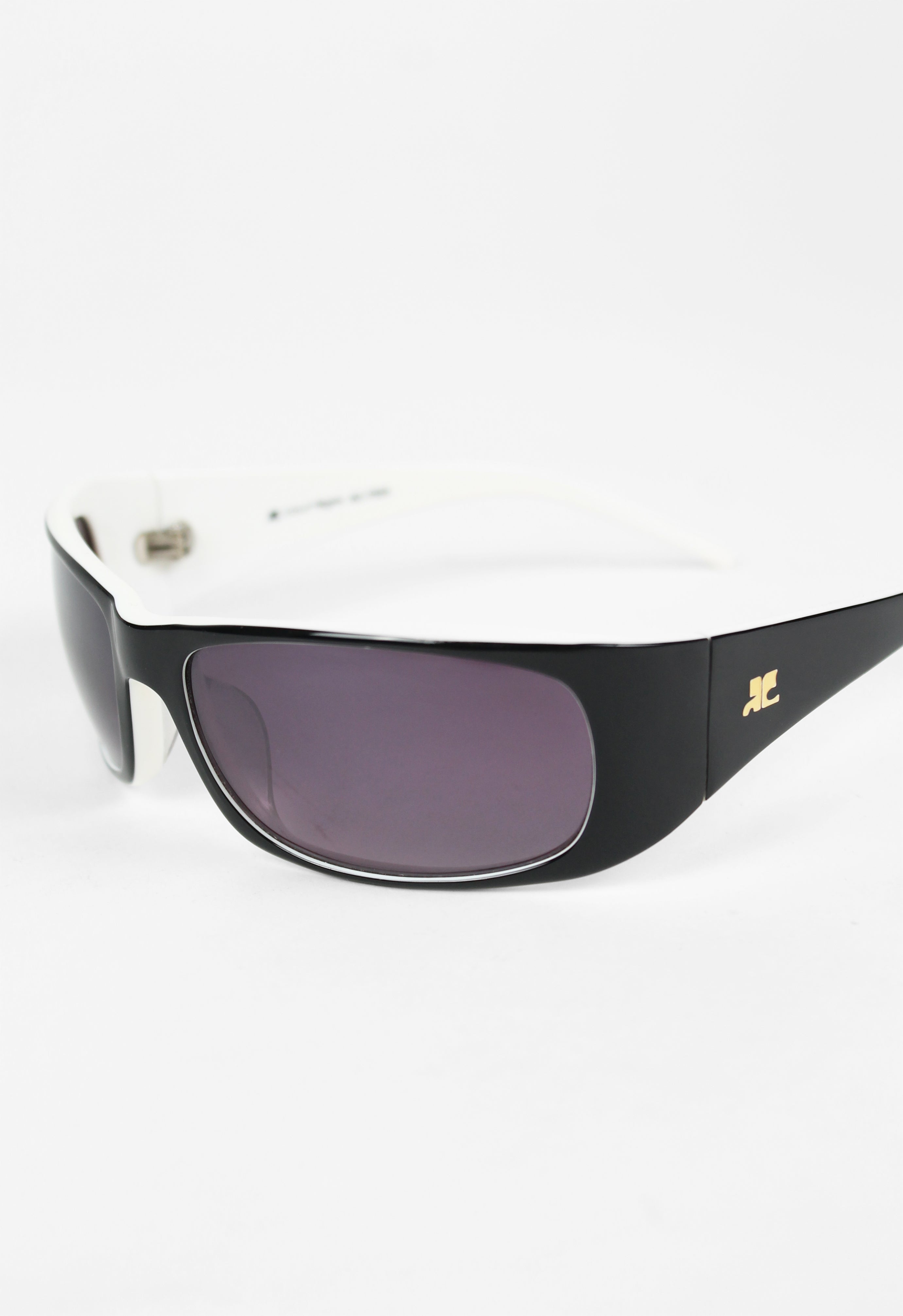 COURRÈGES WRAPAROUND BI-COLOUR SUNGLASSES