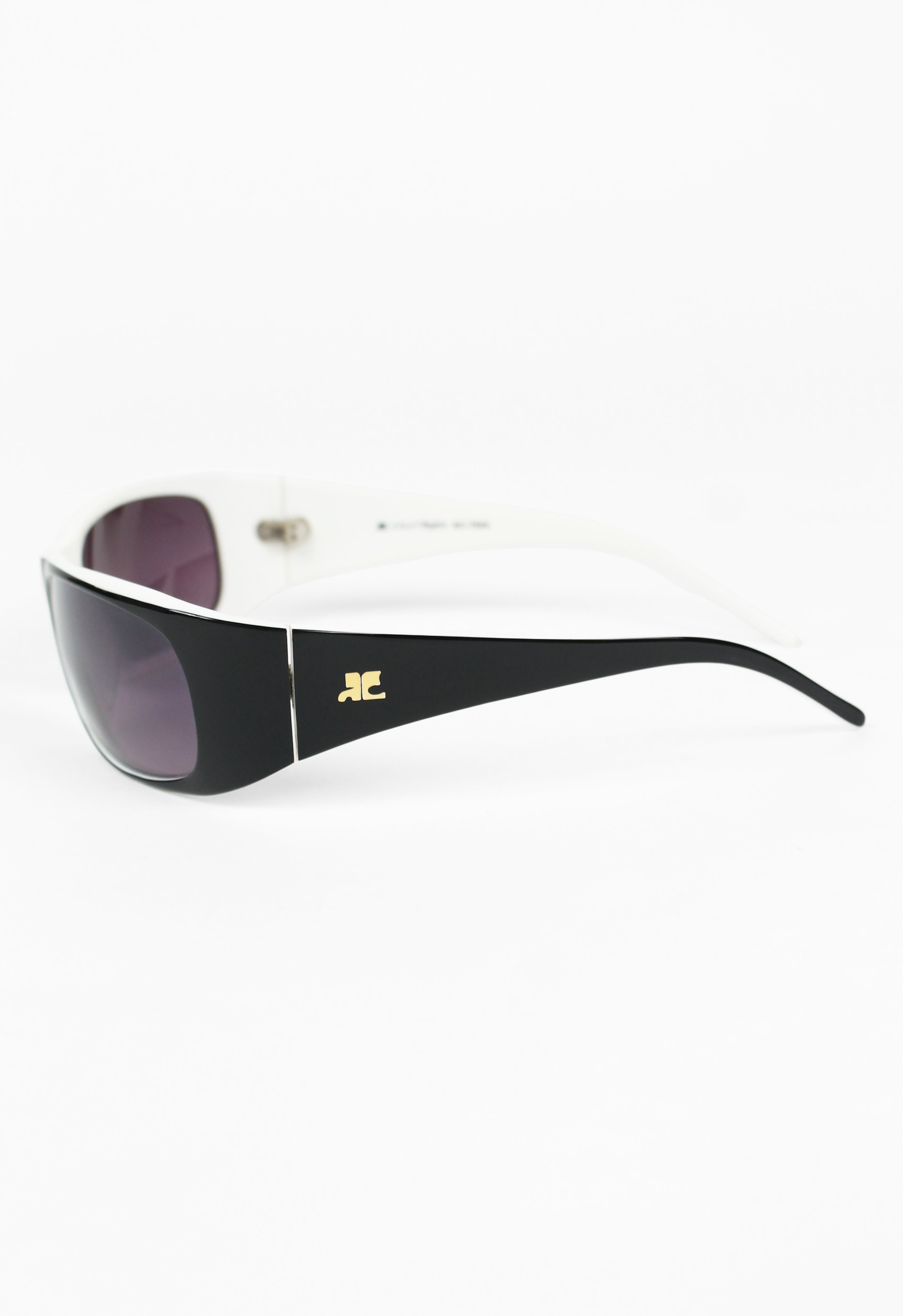 COURRÈGES WRAPAROUND BI-COLOUR SUNGLASSES
