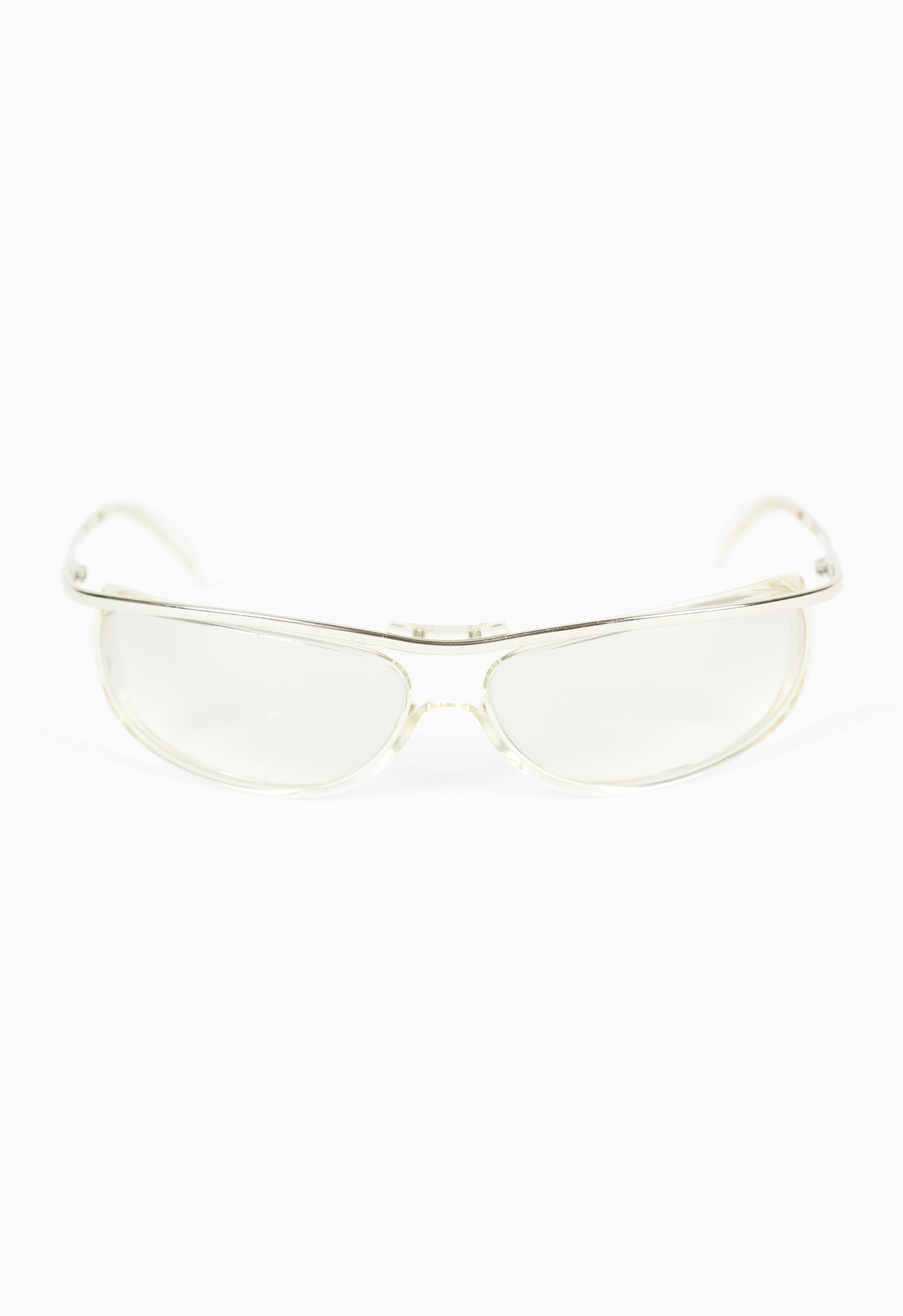 GUCCI TOM FORD CLEAR SUSPENDED WRAPAROUND SUNGLASSES