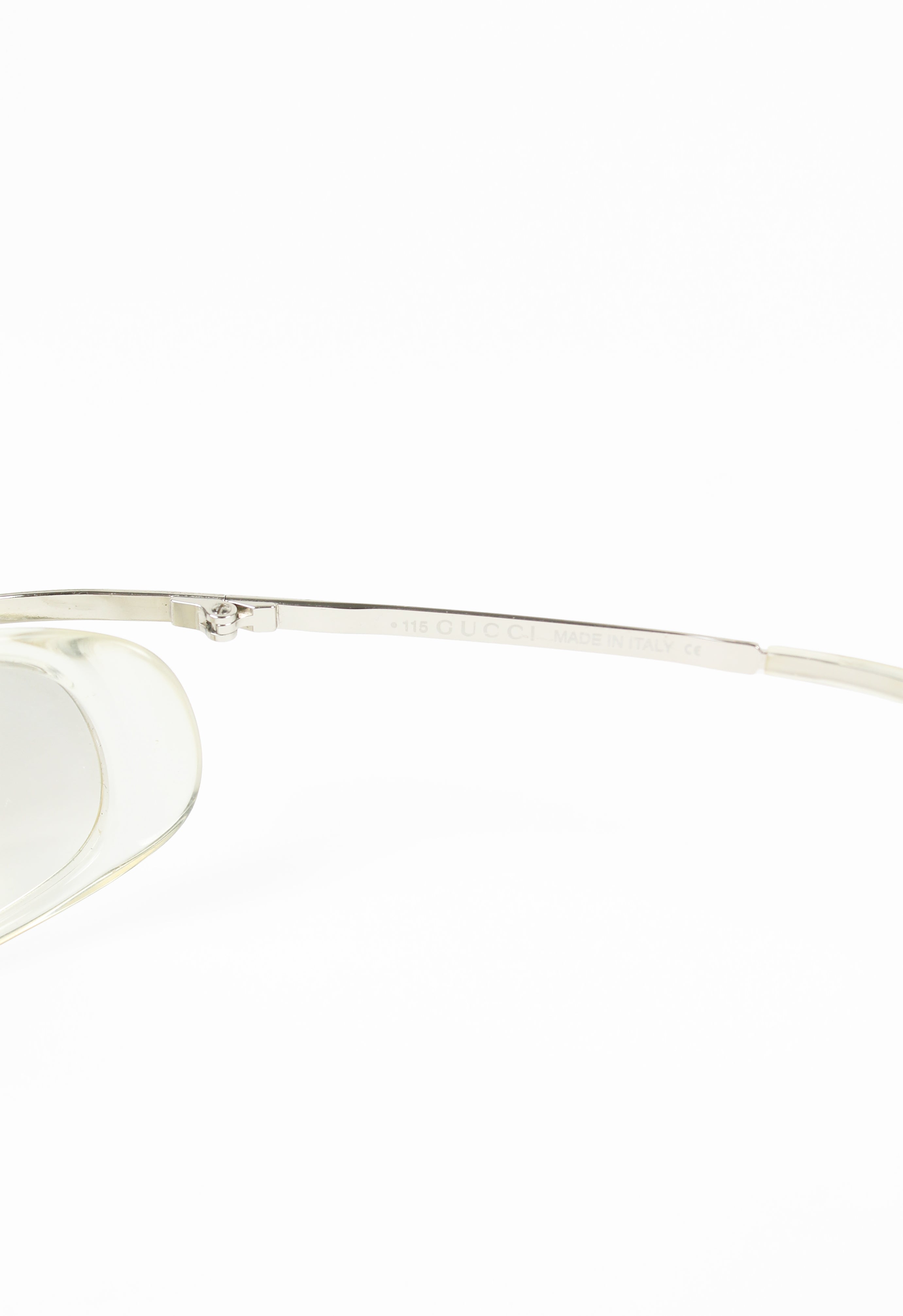GUCCI TOM FORD CLEAR SUSPENDED WRAPAROUND SUNGLASSES