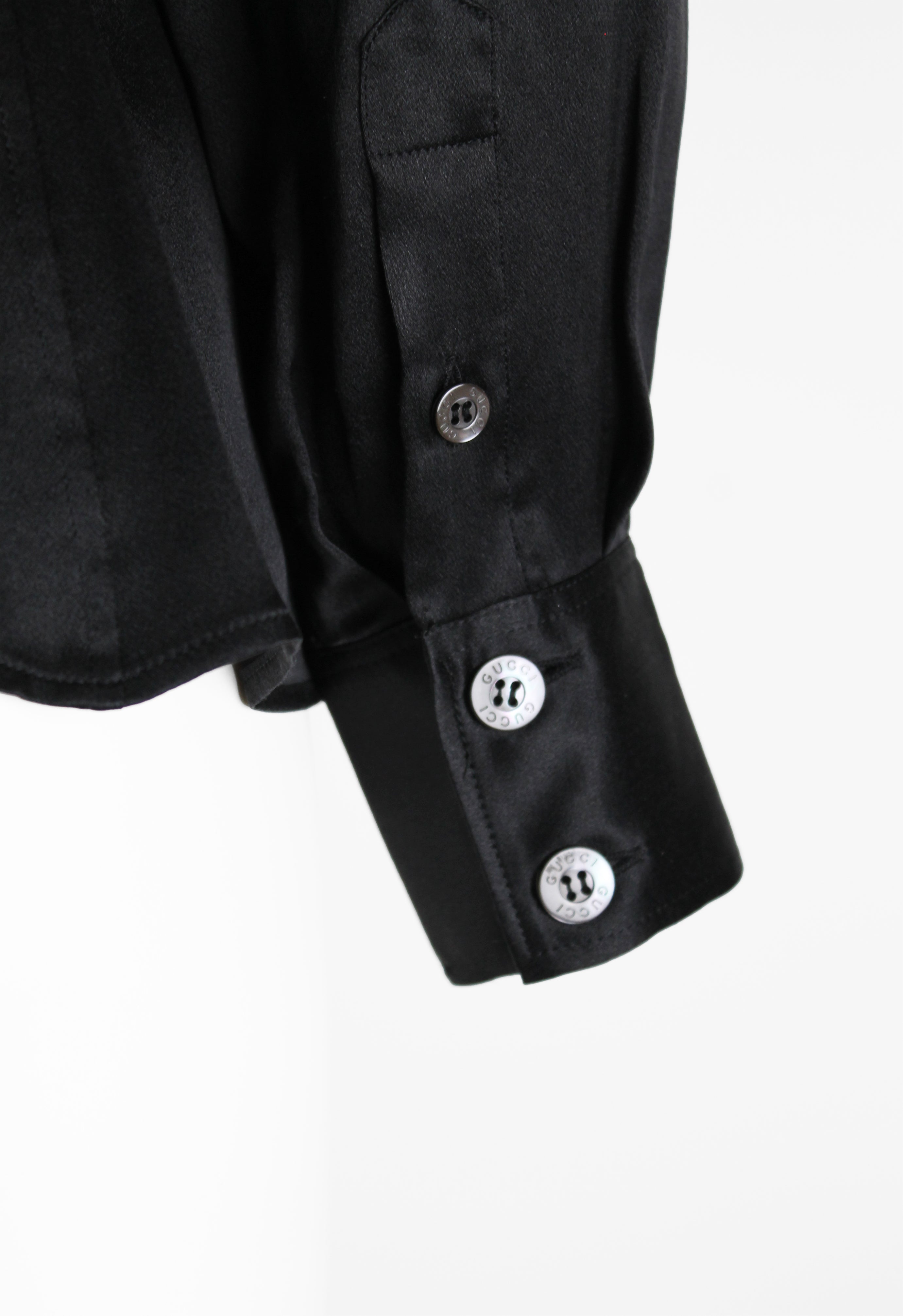 GUCCI TOM FORD FW 1995 BLACK SILK SHIRT