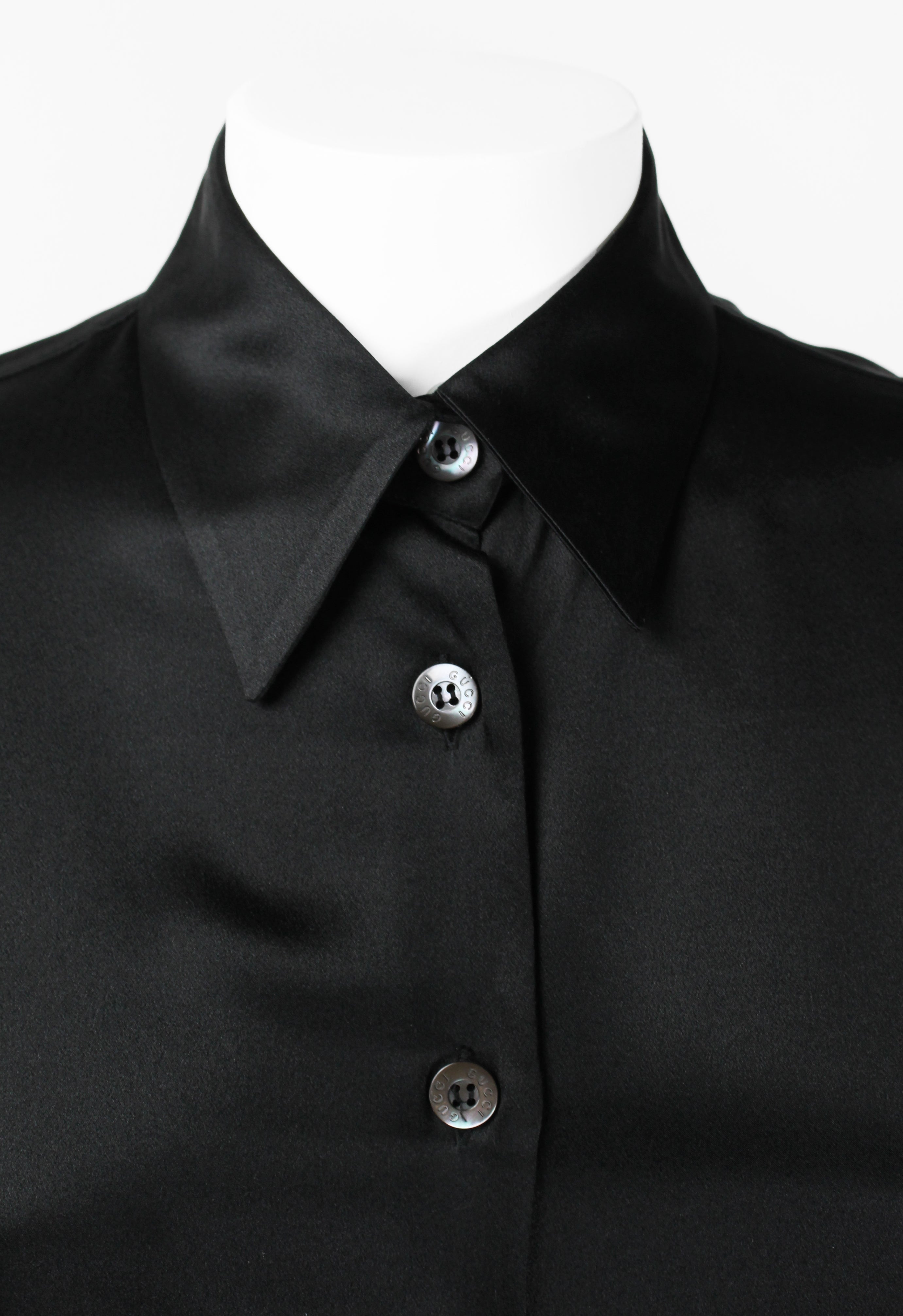 GUCCI TOM FORD FW 1995 BLACK SILK SHIRT