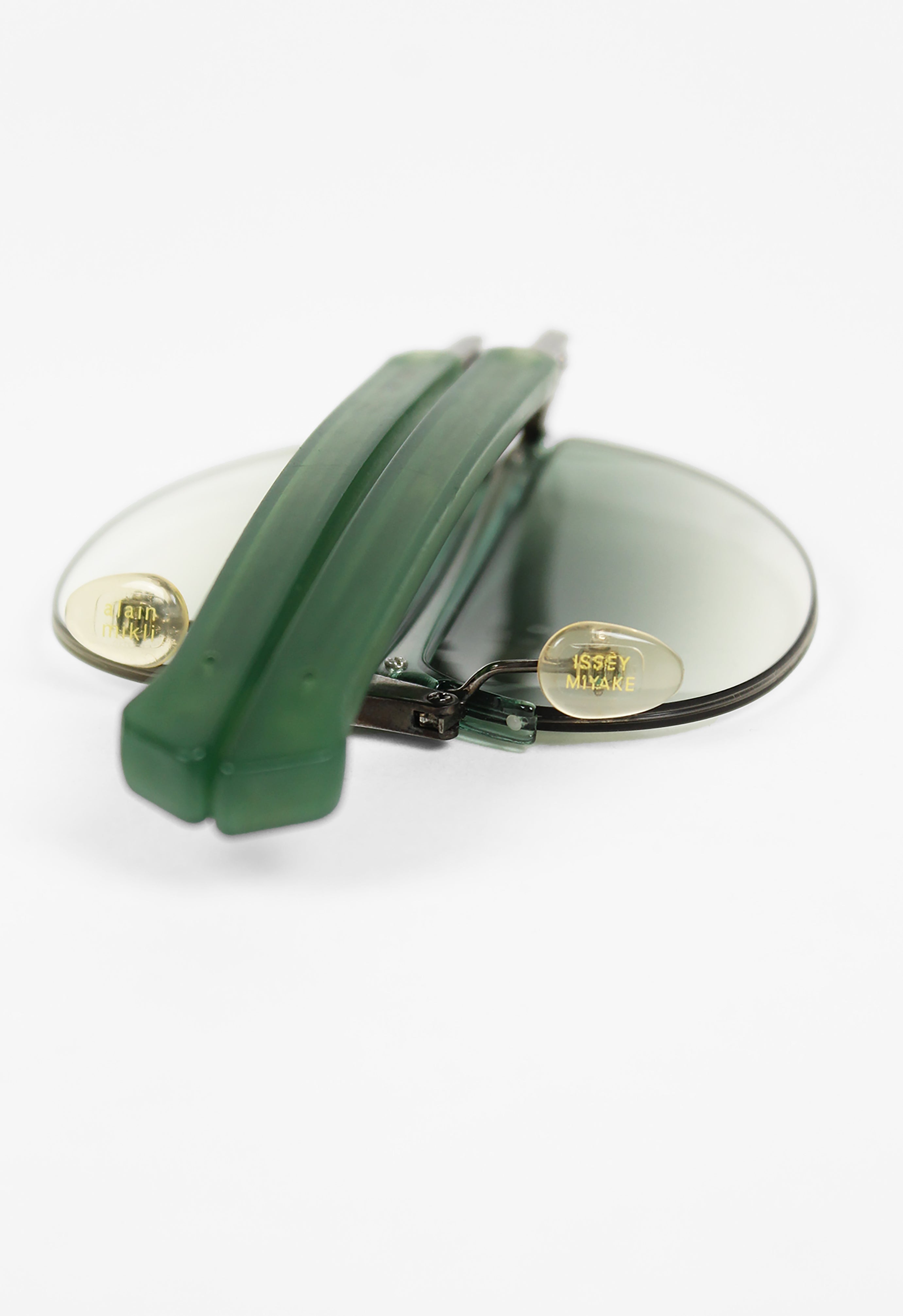ISSEY MIYAKE X ALAIN MIKLI 2000 FOLDABLE TITANIUM SUNGLASSES WITH DISK CASE