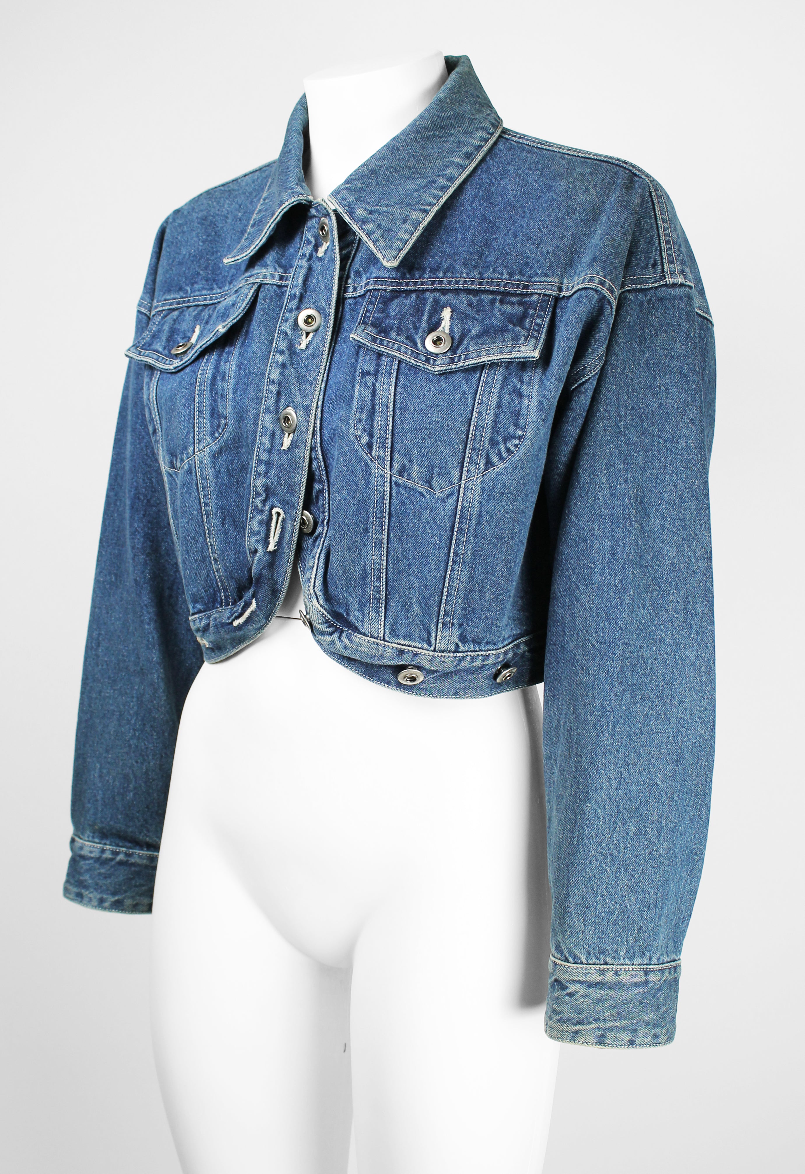 ISSEY MIYAKE 1980'S CROPPED DENIM JACKET