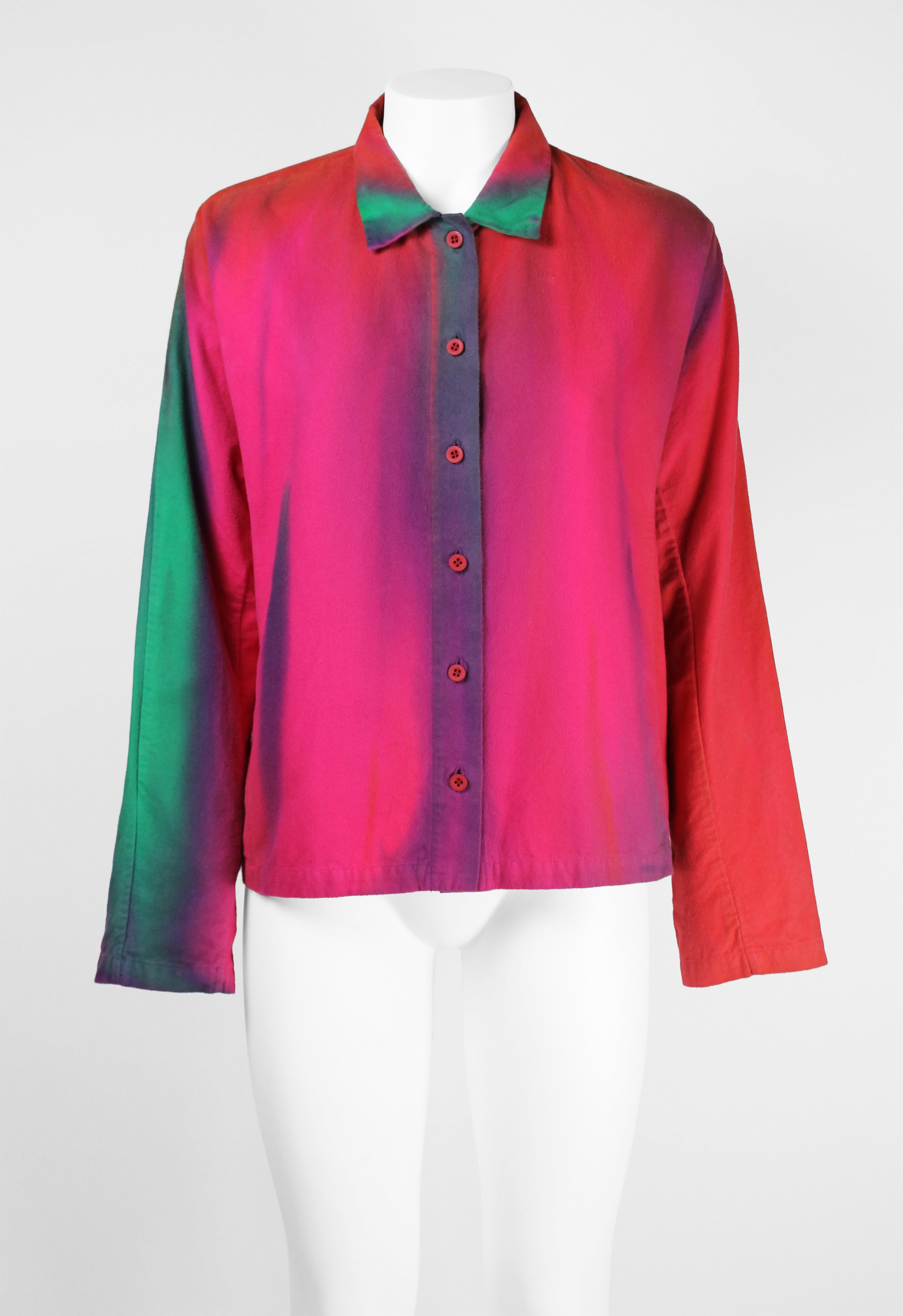 ISSEY MIYAKE FW 2001 DYED MULTICOLOURED SHIRT