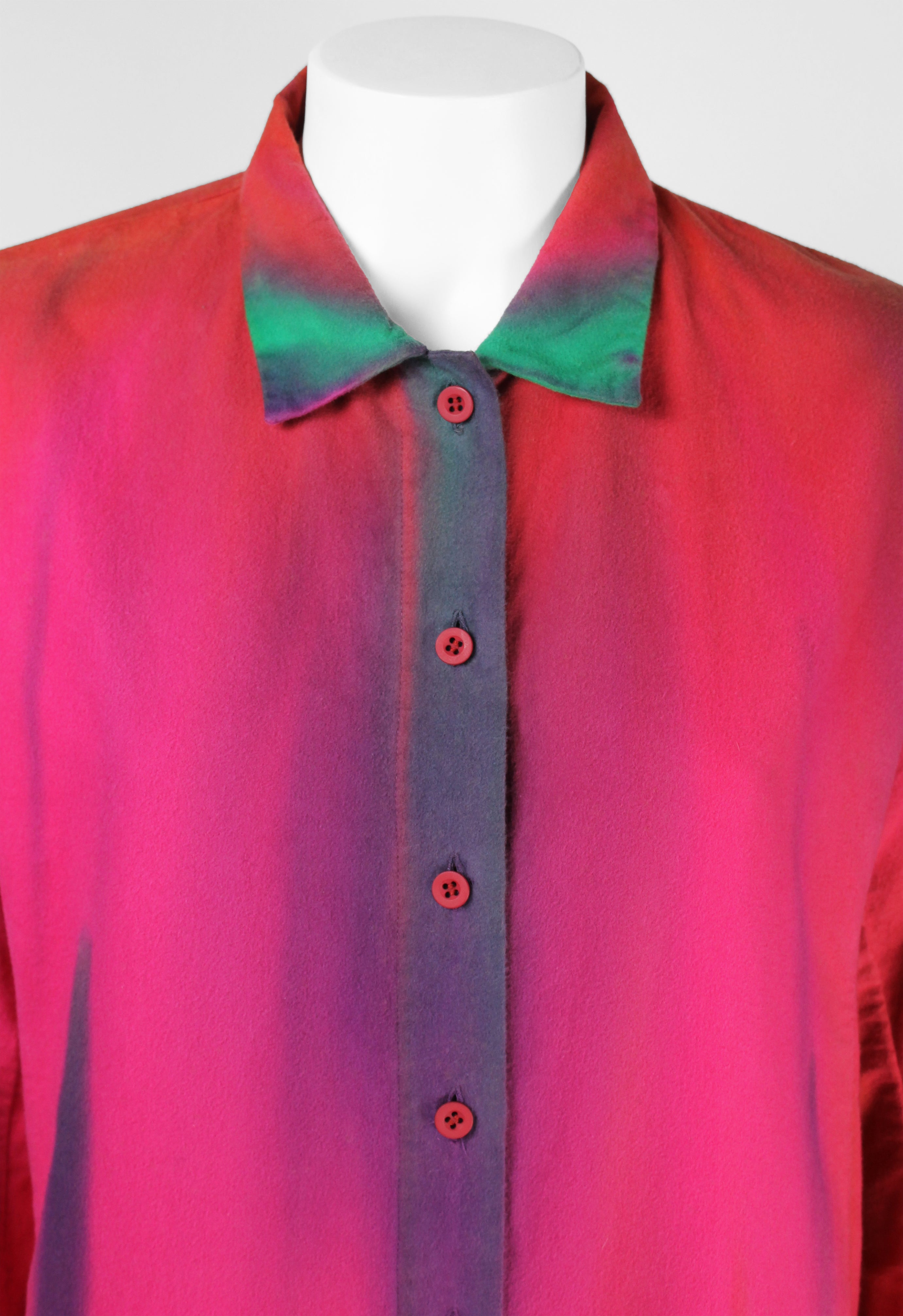 ISSEY MIYAKE FW 2001 DYED MULTICOLOURED SHIRT