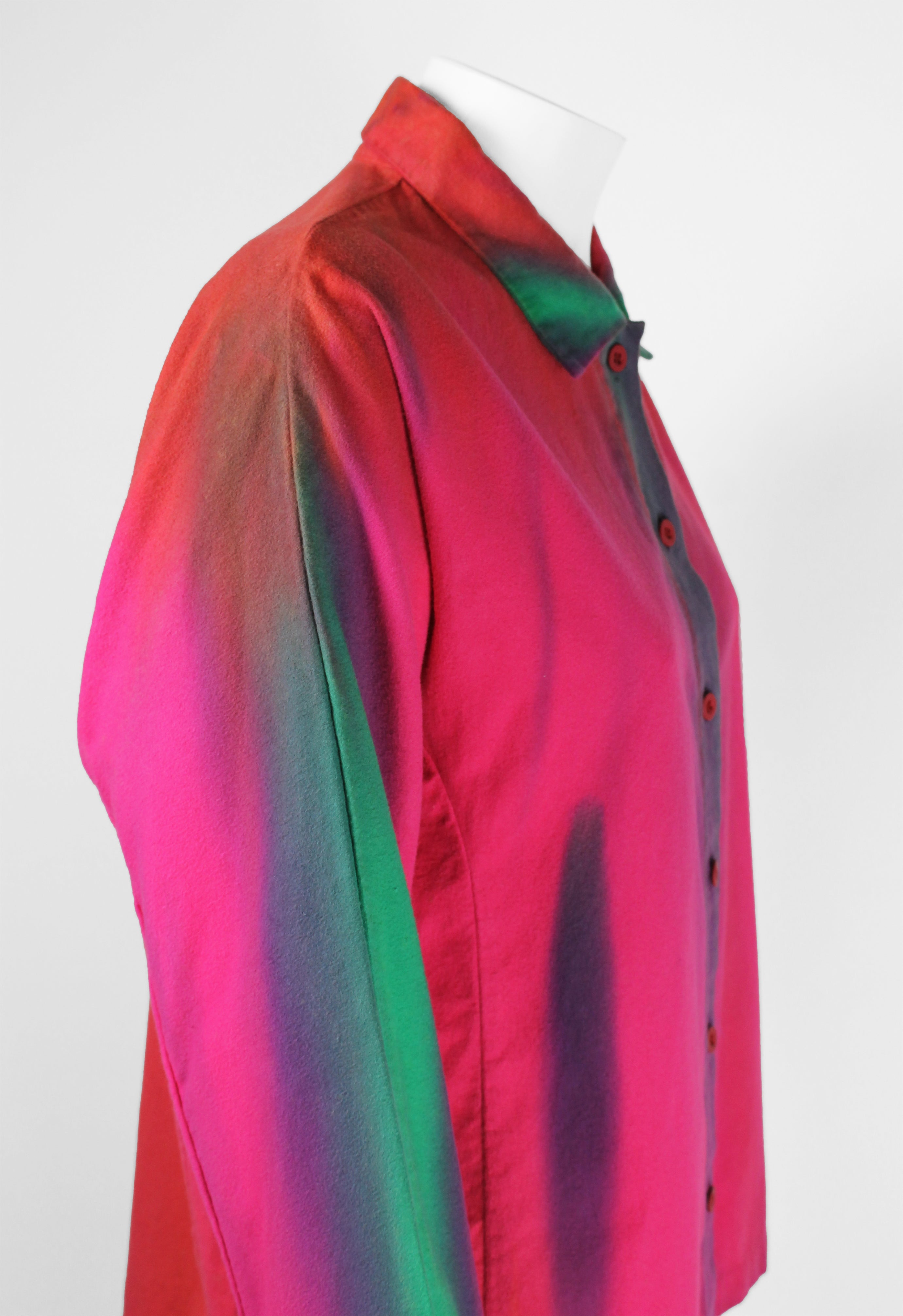 ISSEY MIYAKE FW 2001 DYED MULTICOLOURED SHIRT