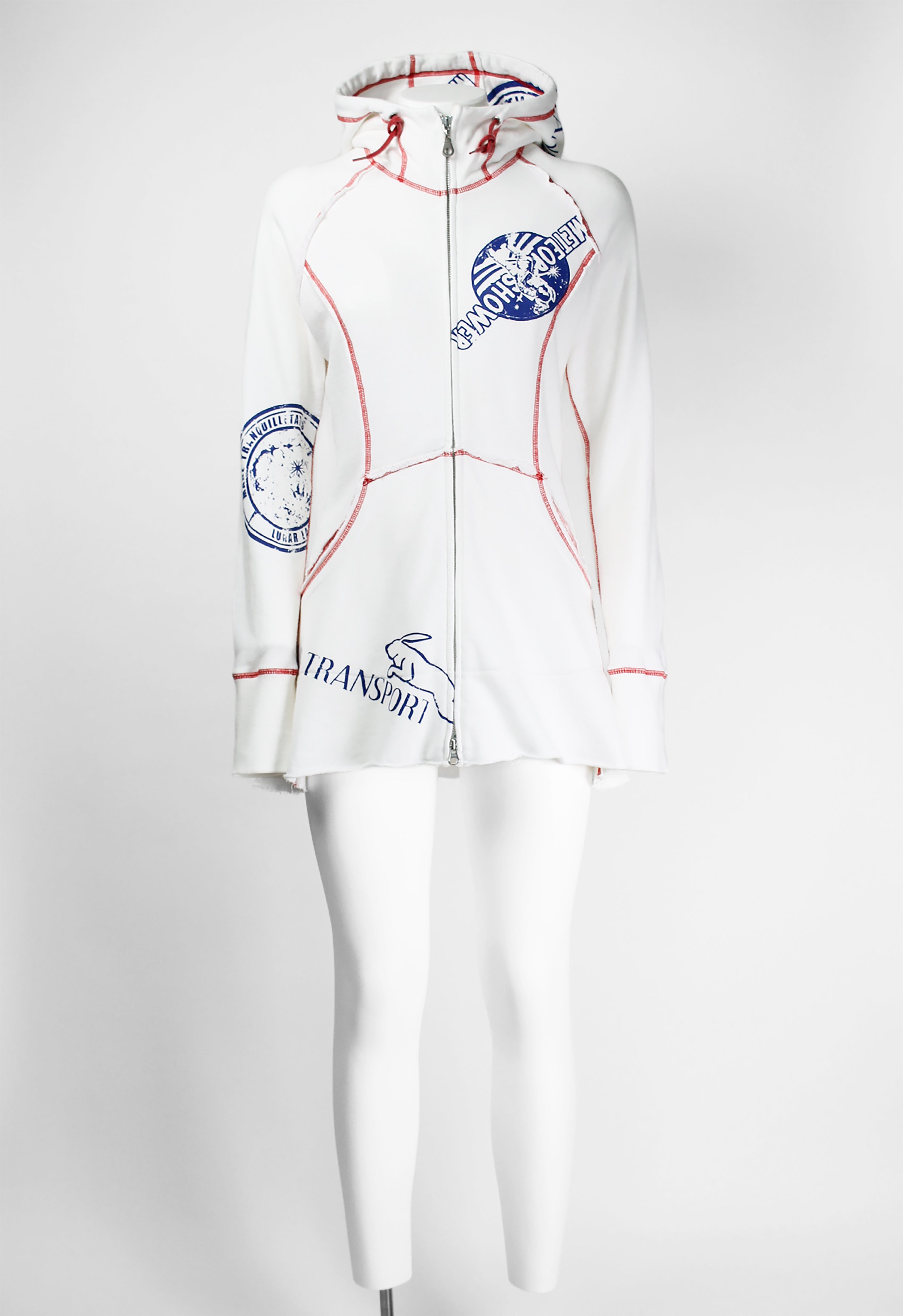 ISSEY MIYAKE FW 2004 GRAPHIC HOODIE WITH BACK ZIP