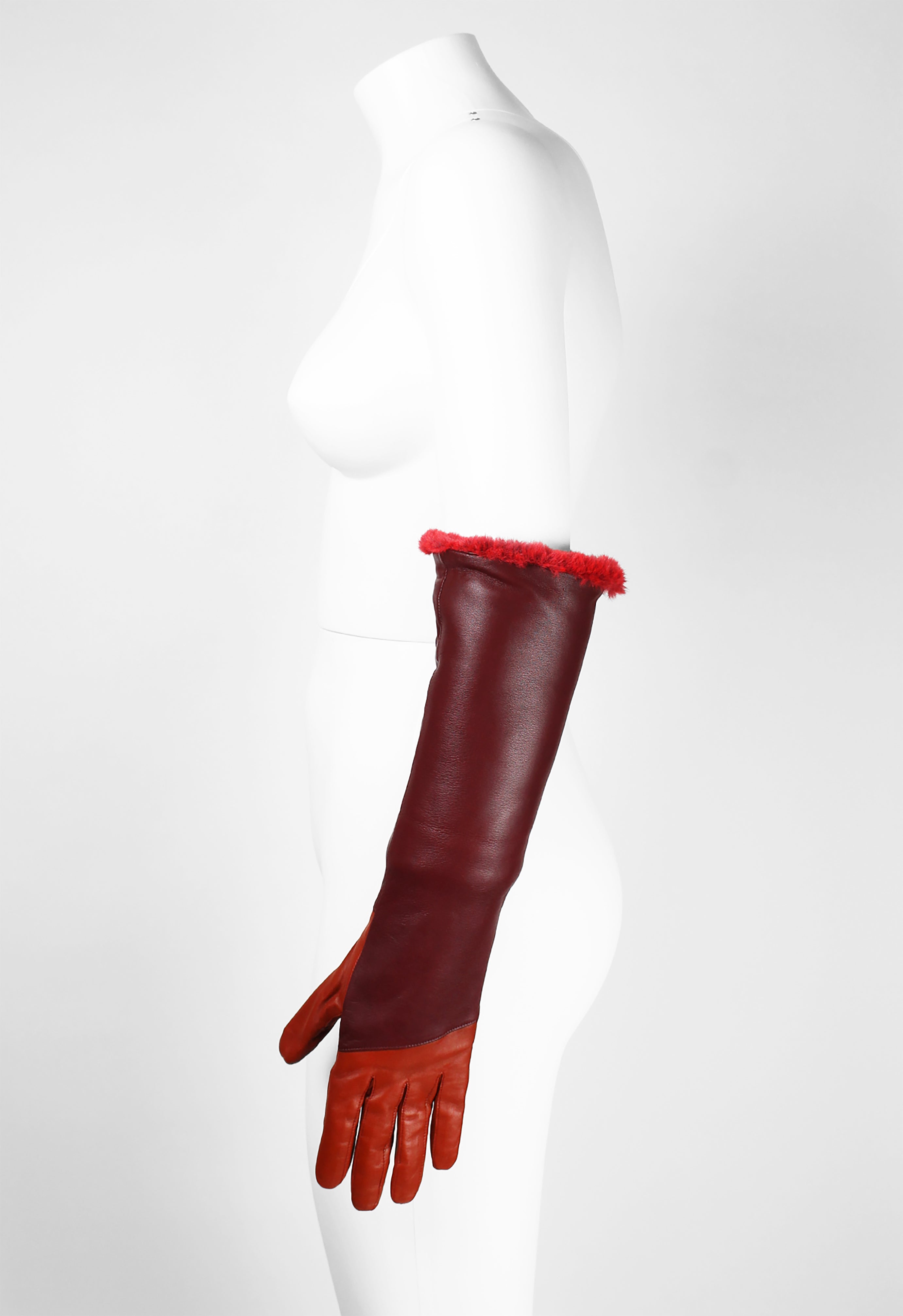 ISSEY MIYAKE FW 2003 LEATHER AND FUR GLOVES