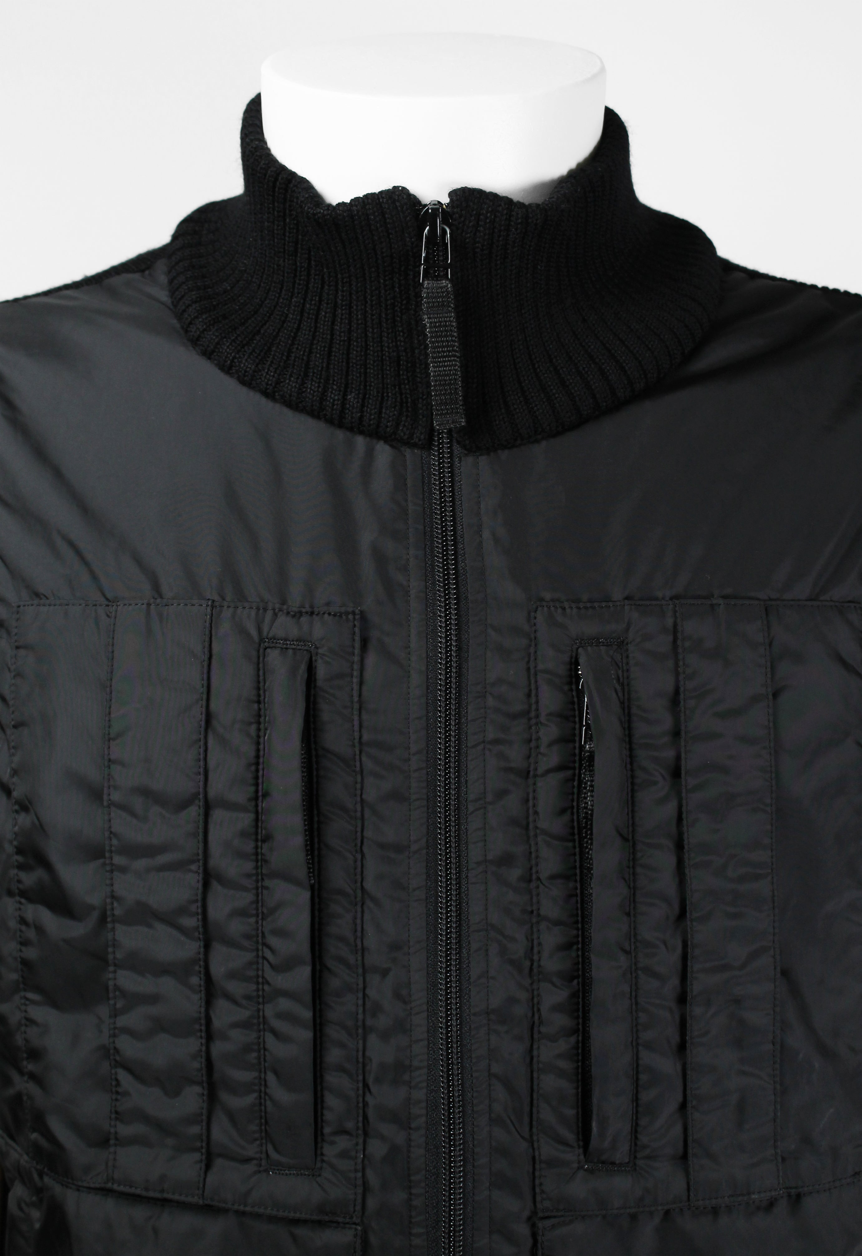 ISSEY MIYAKE MEN FW 2000 NYLON AND WOOL KNIT VEST