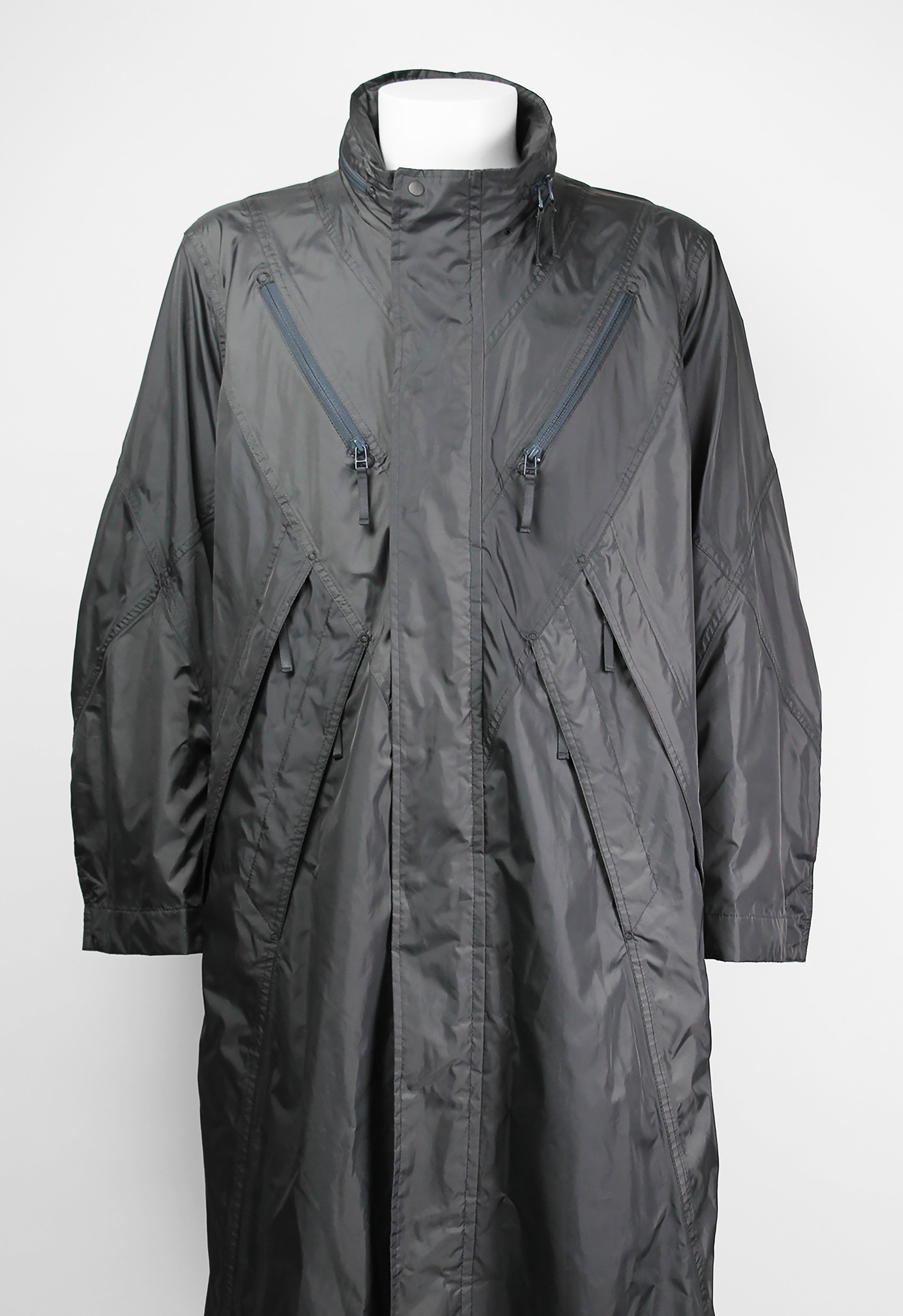 ISSEY MIYAKE MEN SS 2008 LONG MULTI POCKET TECHNICAL COAT