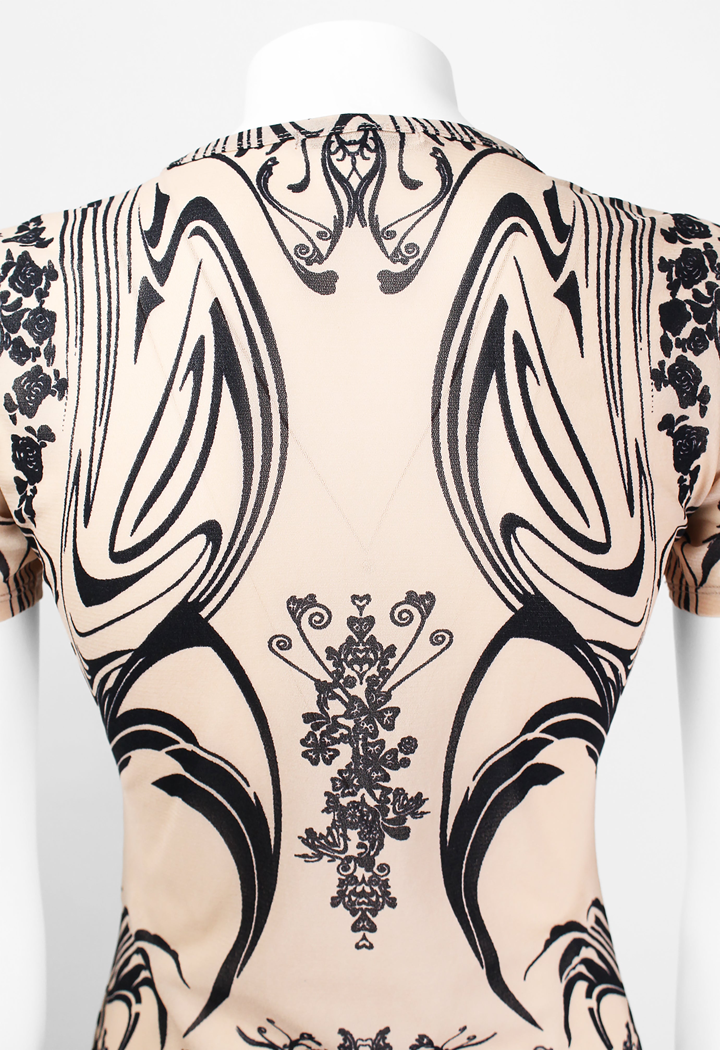 ISSEY MIYAKE SS 2004 MESH TATTOO TOP