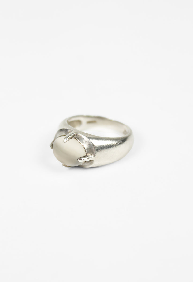 JEAN PAUL GAULTIER SILVER STONE RING – THE 543