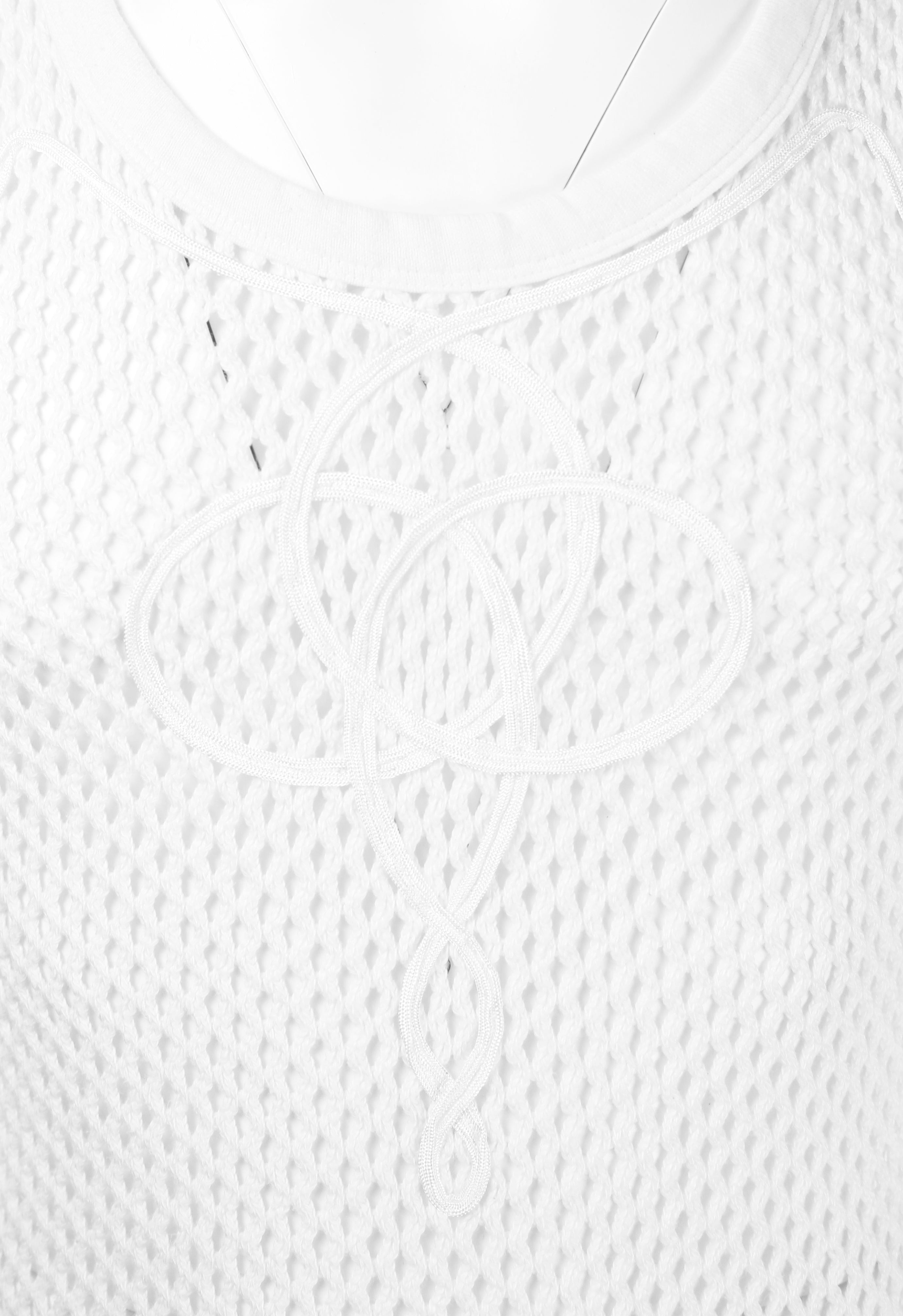 JEAN PAUL GAULTIER JPG WHITE MESH TANK TOP