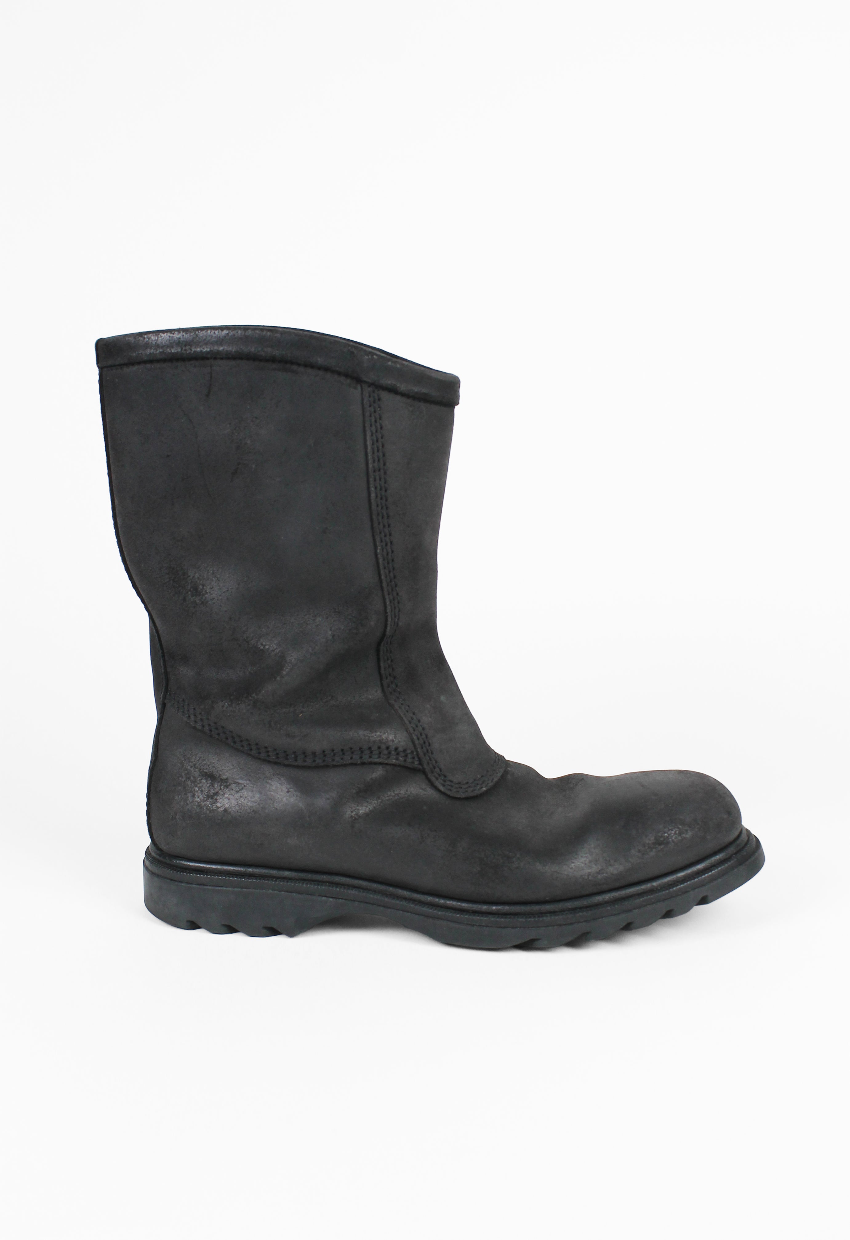 JIL SANDER WAXED BIKER BOOTS