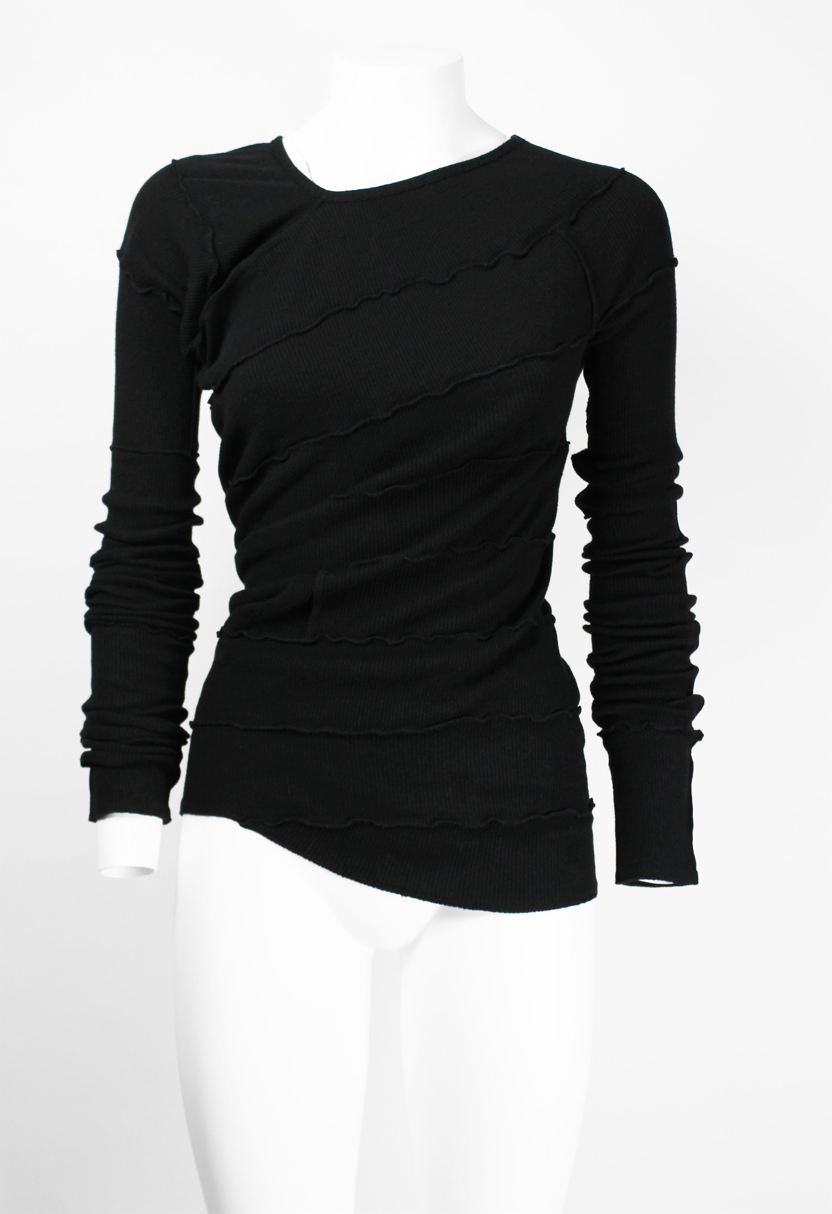 JUNYA WATANABE FW 2006 RECONSTRUCTED TWISTED RIBBED TOP