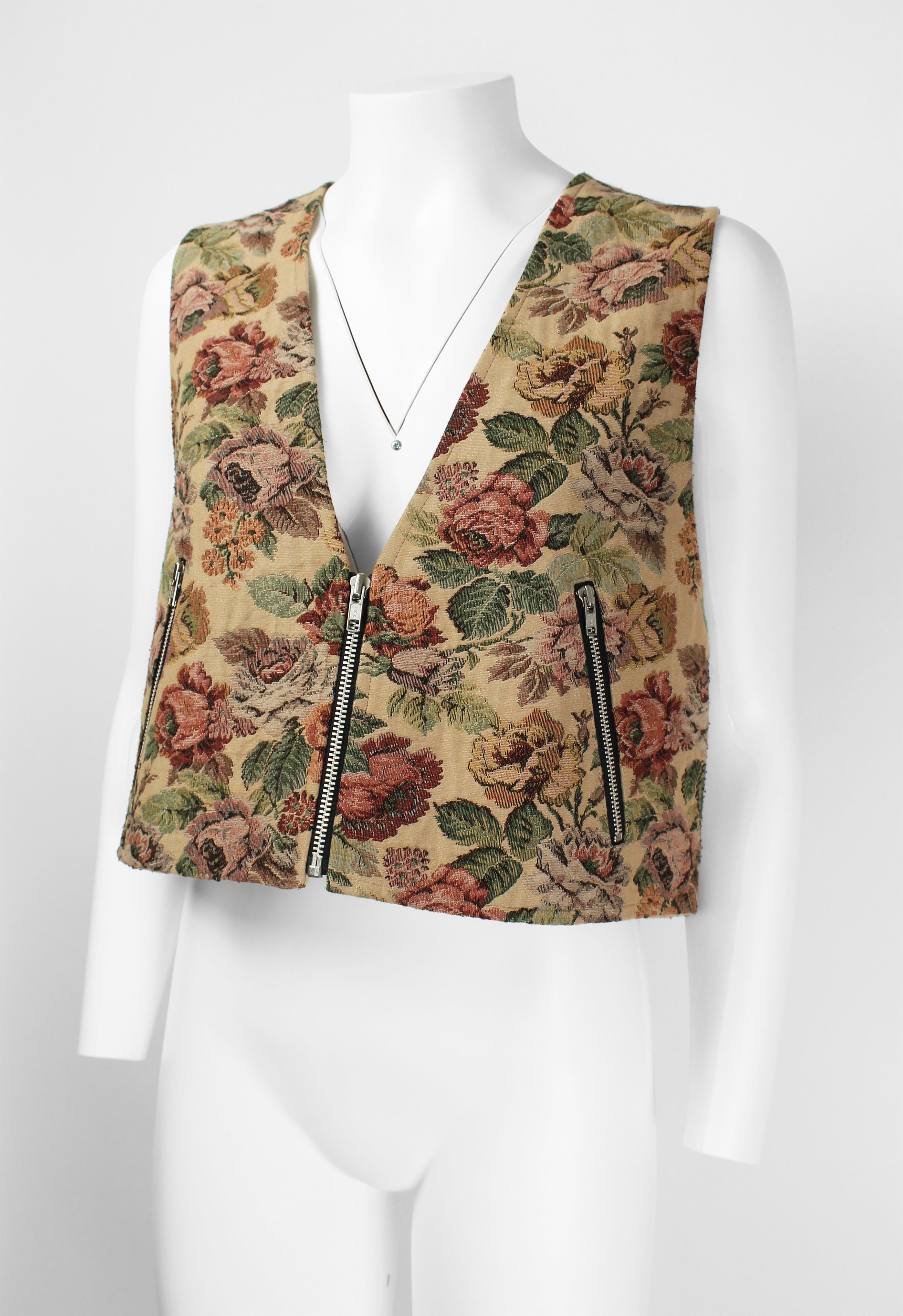 JUNYA WATANABE SS 1993 WIDE GOBELIN FLORAL WAISTCOAT
