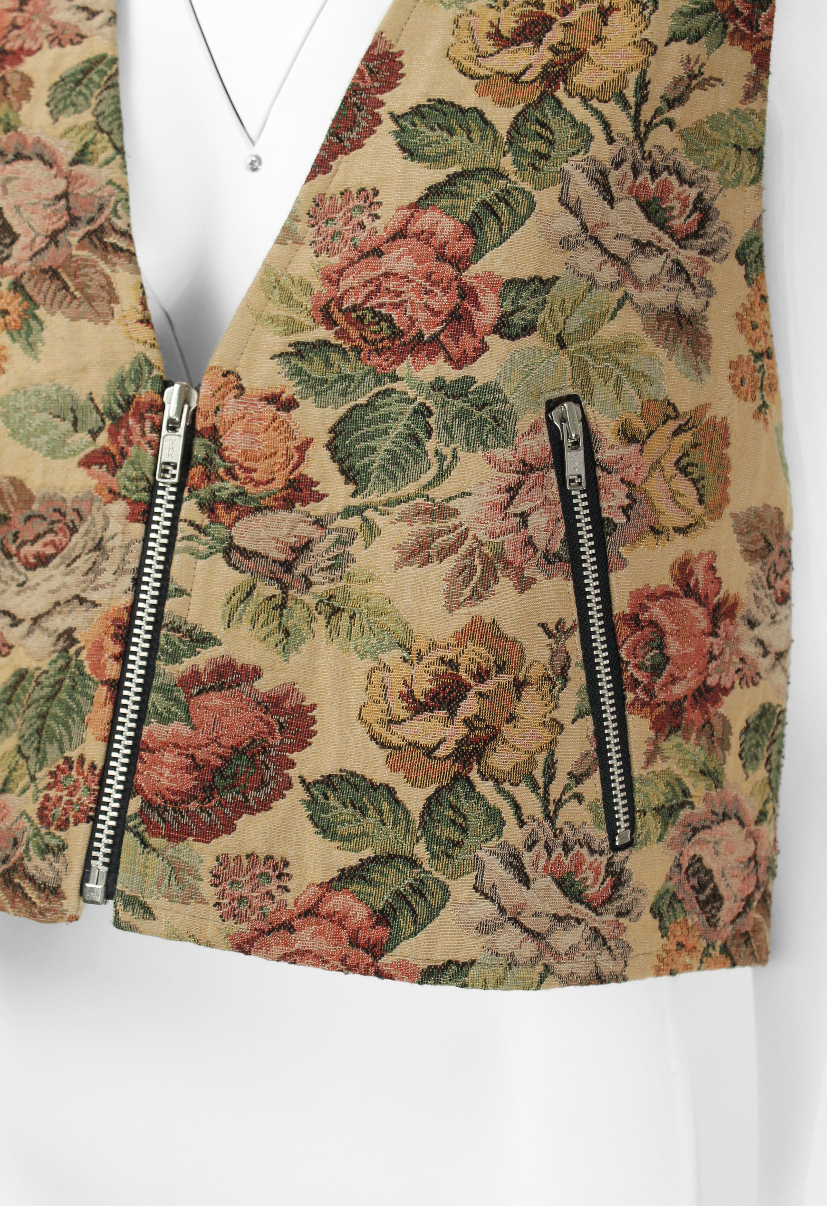 JUNYA WATANABE SS 1993 WIDE GOBELIN FLORAL WAISTCOAT