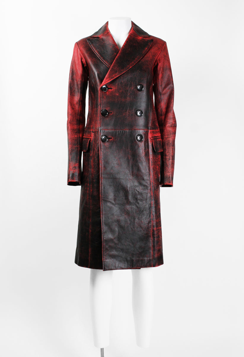 JUNYA WATANABE FW 1996 CRACKED LEATHER COAT – THE 543