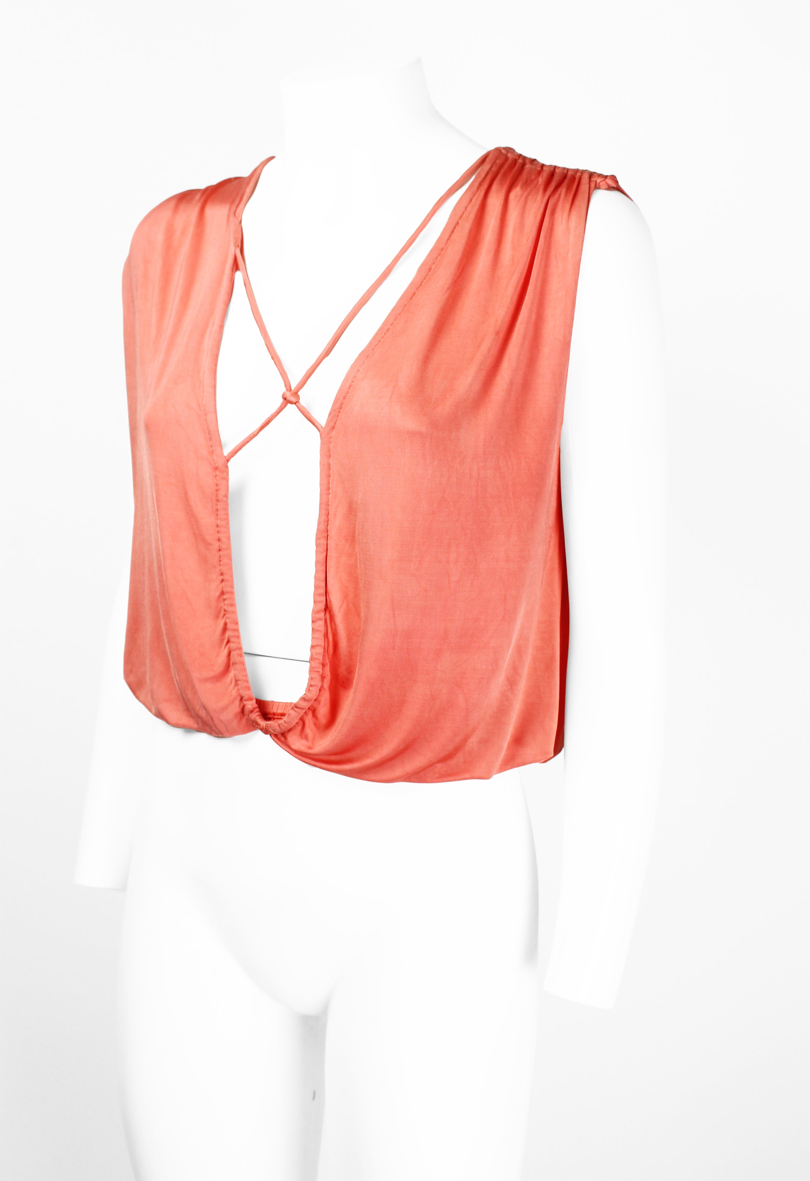 MAISON MARTIN MARGIELA SS 2008 ASYMMETRIC STRAP OPEN TOP