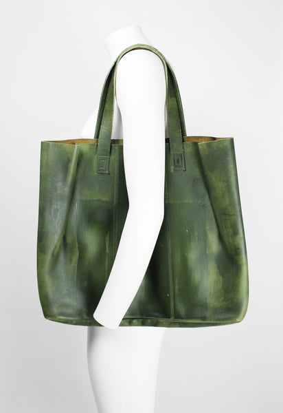 MARNI GREEN PAINTED LEATHER BAG