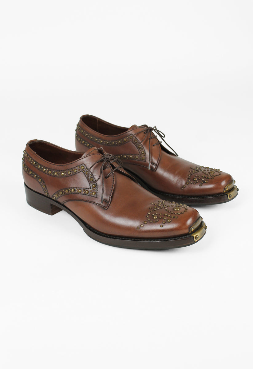 靴 FW1999 MIU MIU MEN LEATHER SHOES Miu Miu Boots - Size 44 EU