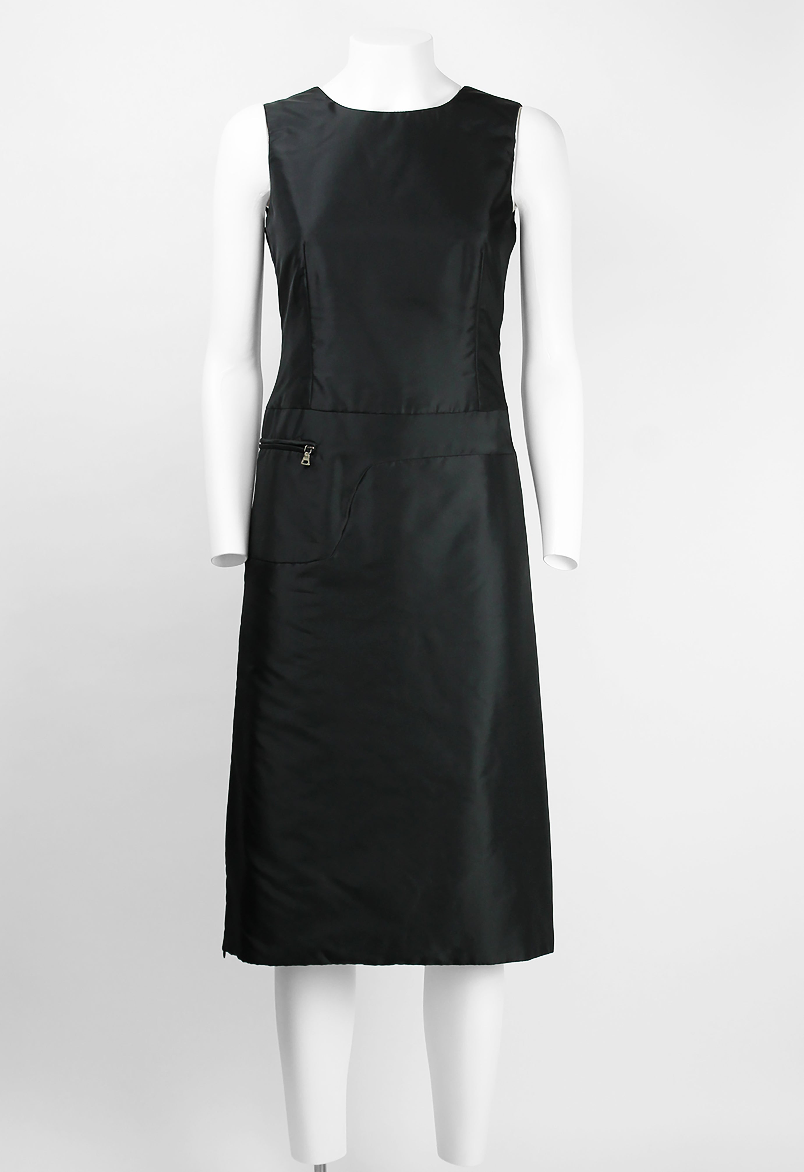 PRADA FW 1999 SILK PADDED WAIST BAG DRESS