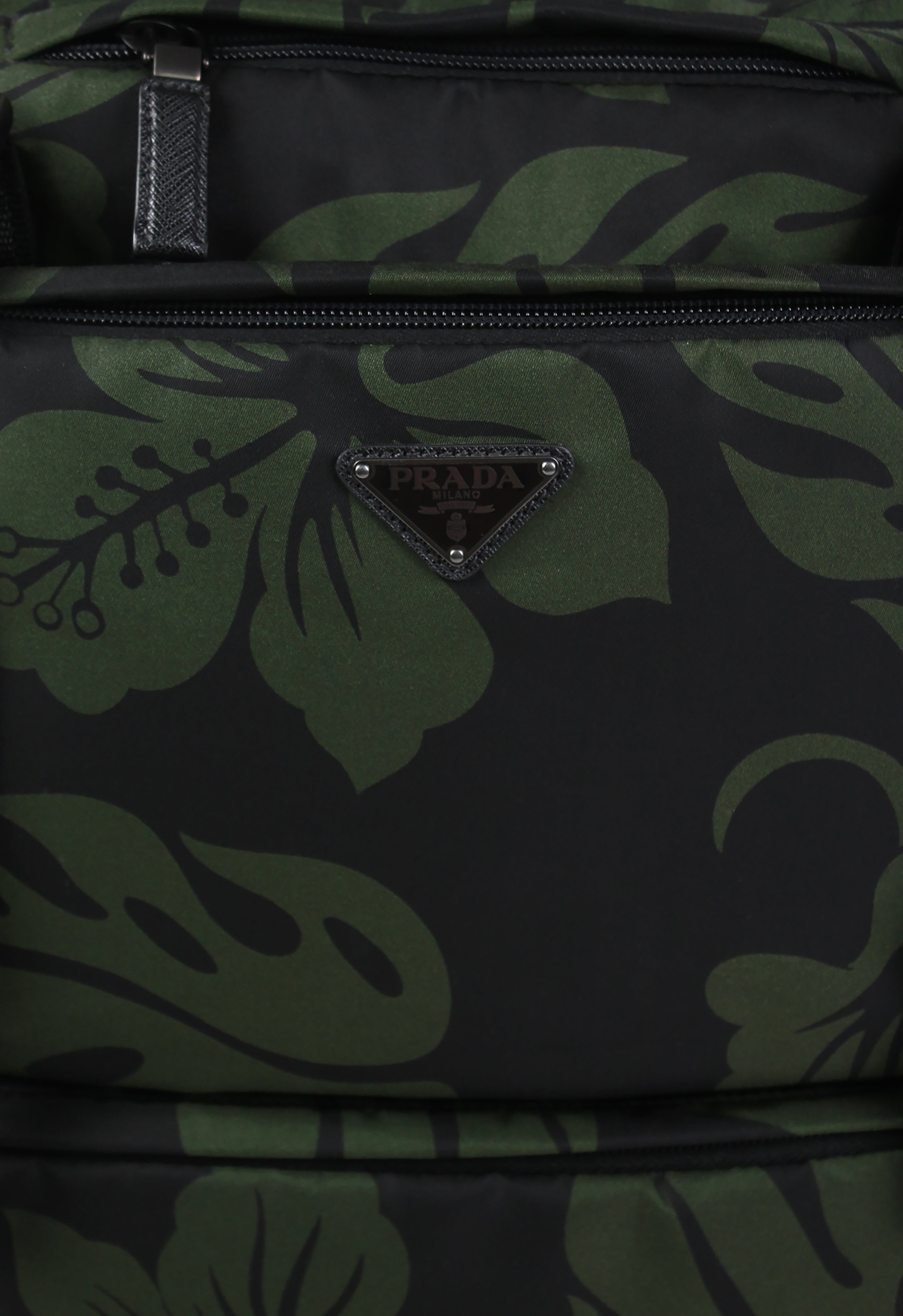 PRADA TESSUTO NYLON HIBISCUS SUITCASE