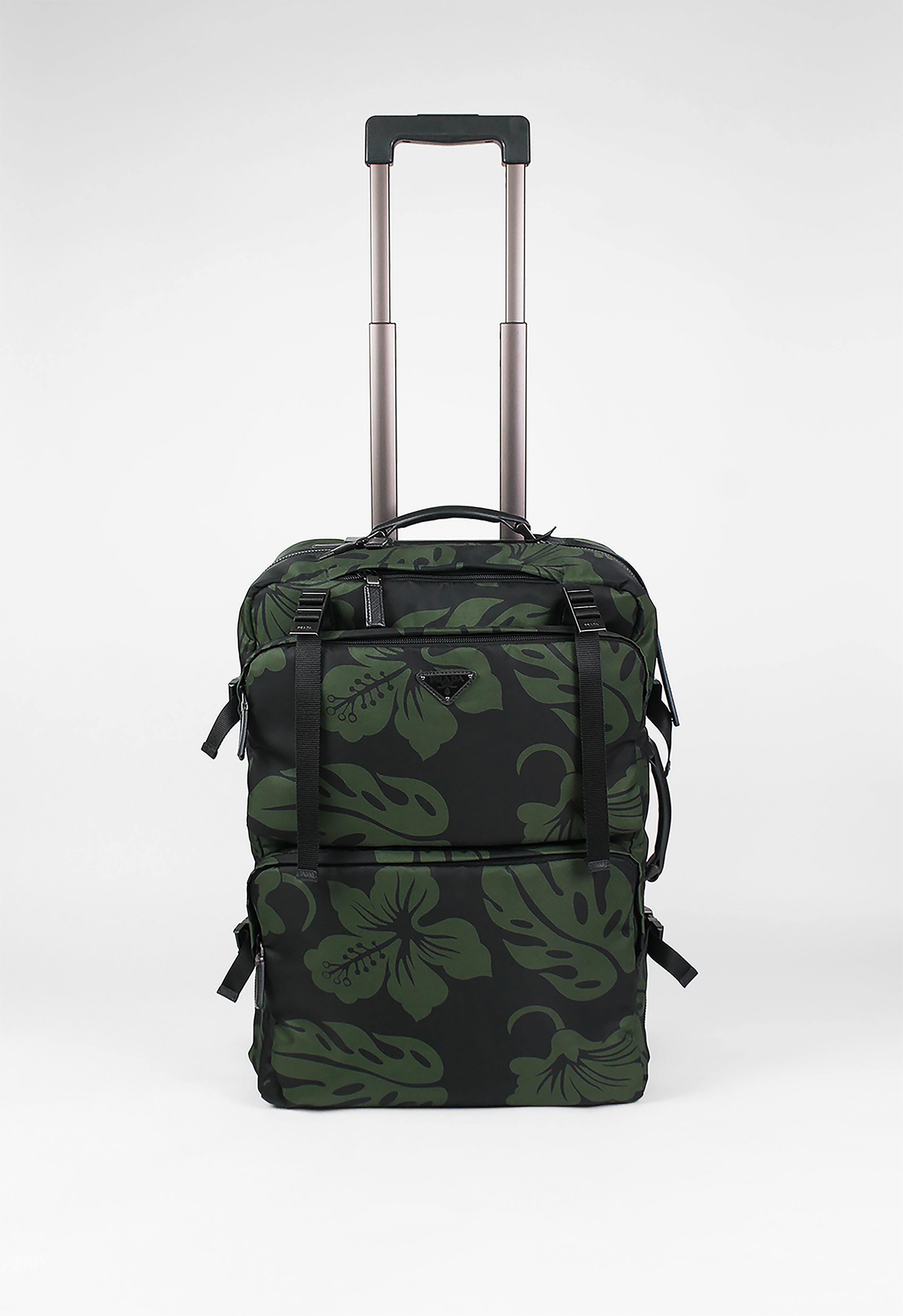 PRADA TESSUTO NYLON HIBISCUS SUITCASE