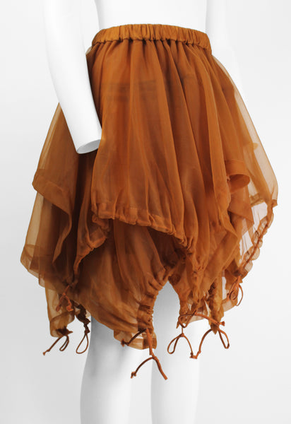 COMME DES GARCONS FW 1990 SHEER LAYERED PARACHUTE SKIRT