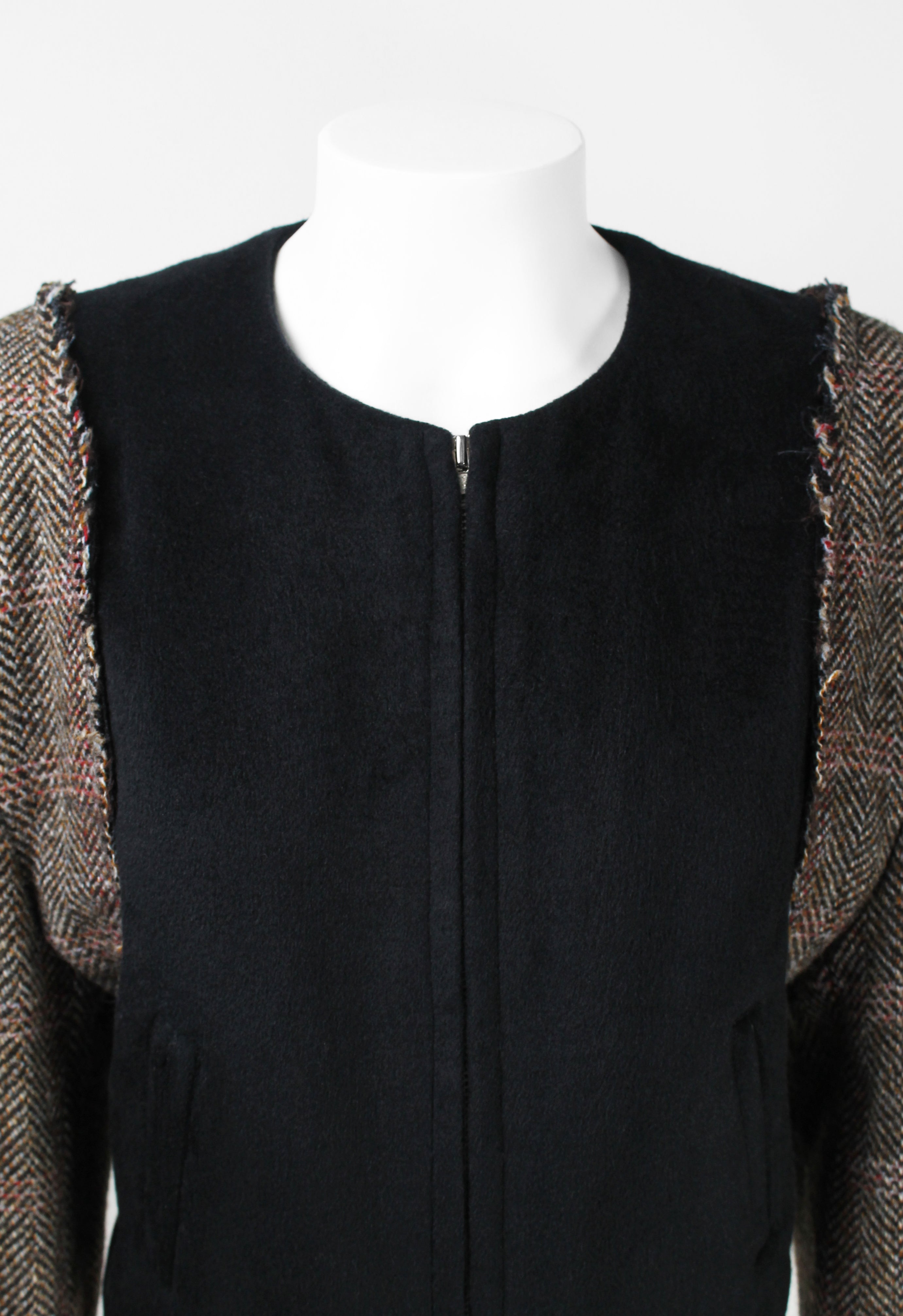 COMME DES GARCONS FW 1993 RECONSTRUCTED SILK AND WOOL BOMBER