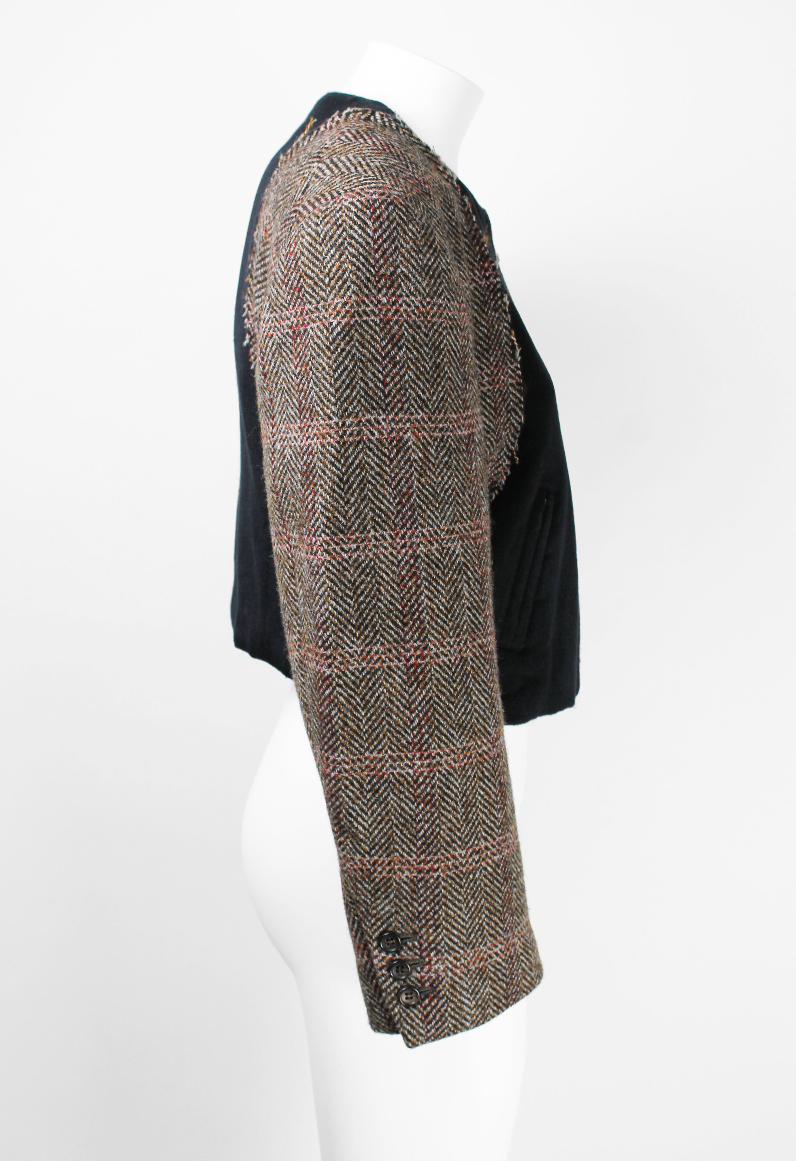 COMME DES GARCONS FW 1993 RECONSTRUCTED SILK AND WOOL BOMBER