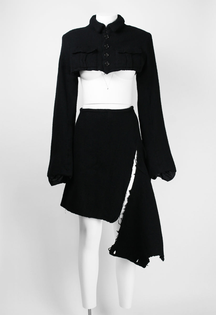 COMME DES GARCONS FW 1994 CROPPED WOOL JACKET AND SKIRT SET THE 543