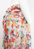 COMME DES GARCONS SS 2006 FLORAL GATHERED SHEER SKIRT