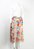 COMME DES GARCONS SS 2006 FLORAL GATHERED SHEER SKIRT