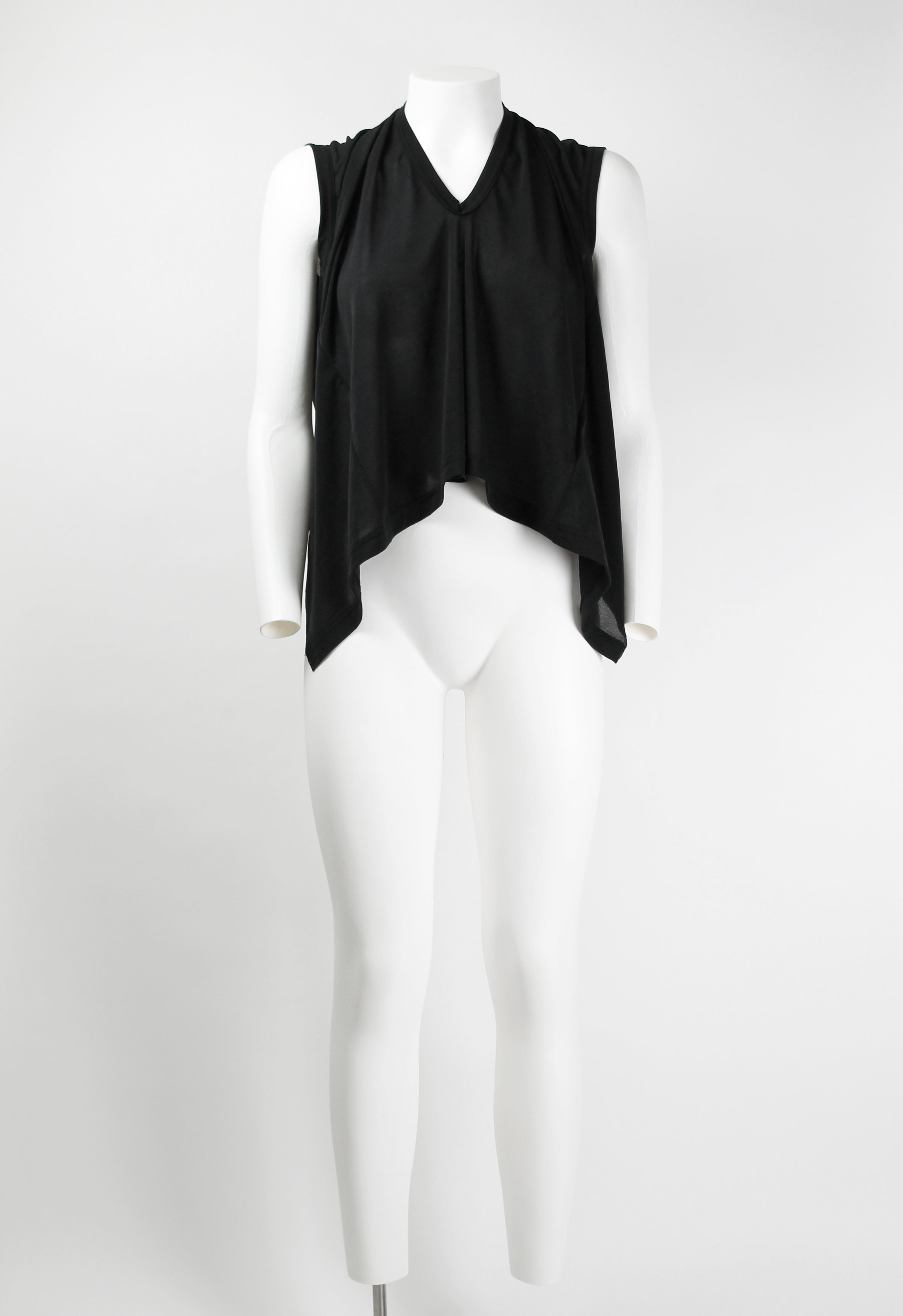 COMME DES GARCONS SS 2007 CUBISM SHEER OPEN BACK TOP