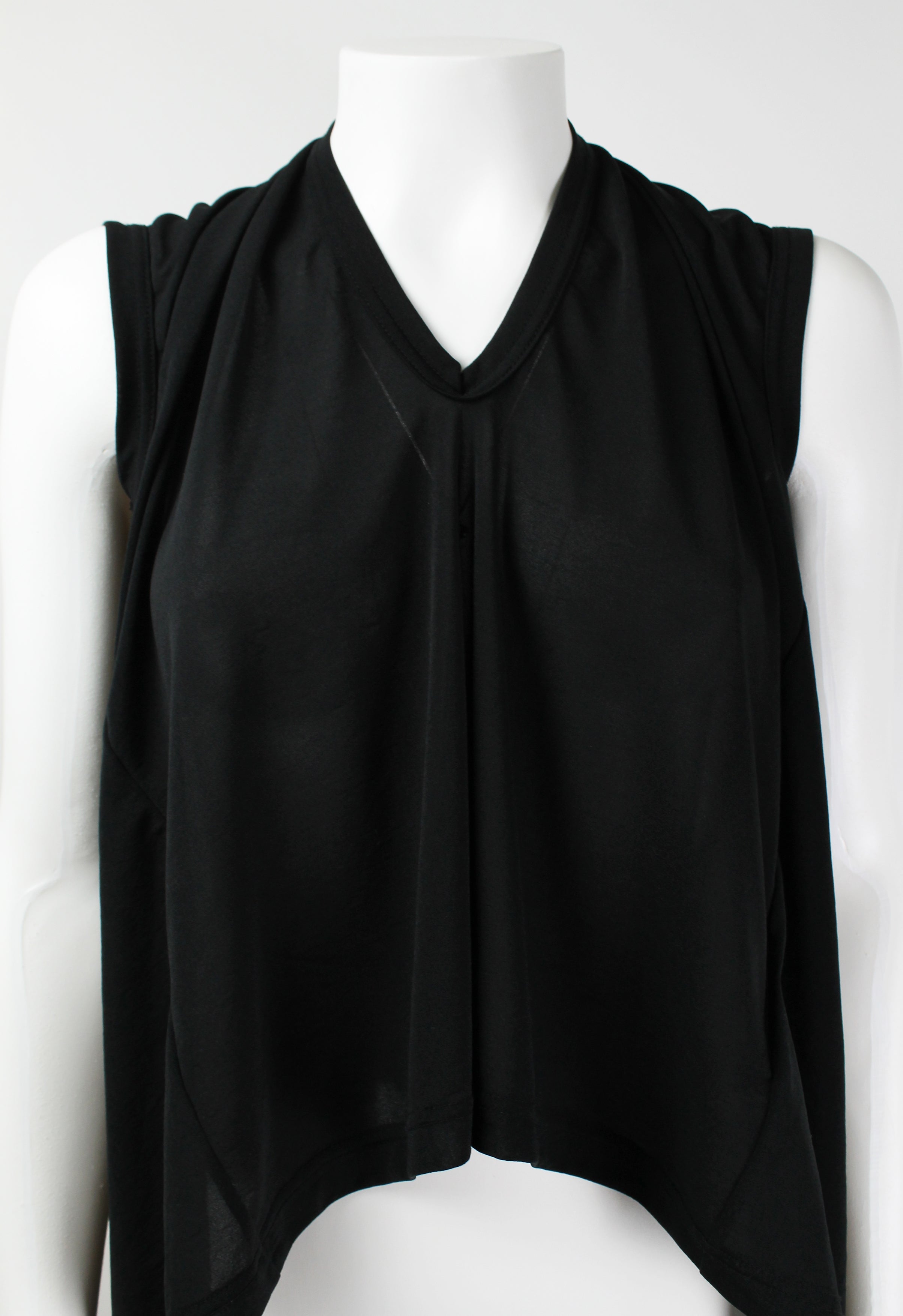 COMME DES GARCONS SS 2007 CUBISM SHEER OPEN BACK TOP