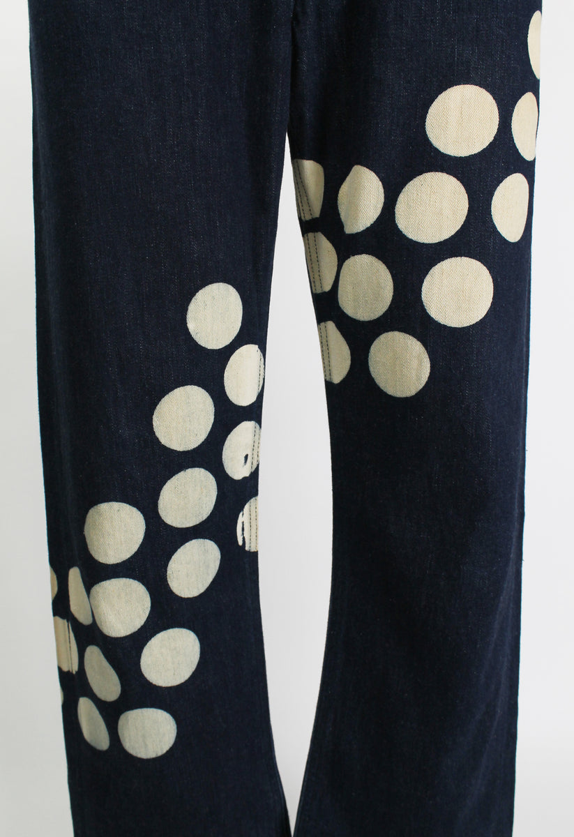 ISSEY MIYAKE X LEE SS 2004 BLEACH DOT DENIM JEANS