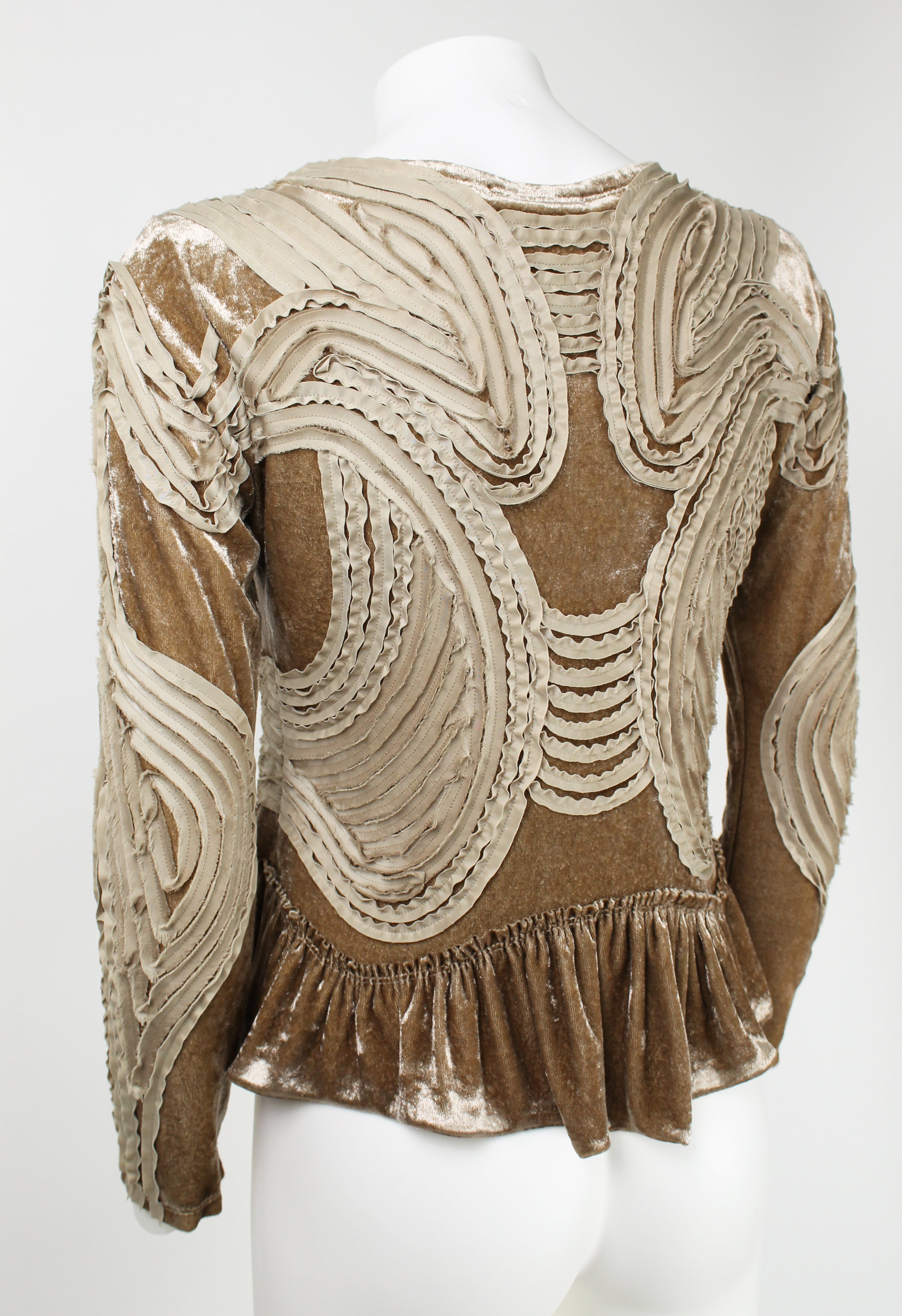 ISSEY MIYAKE SS 2006 FRILLED VELOUR TOP