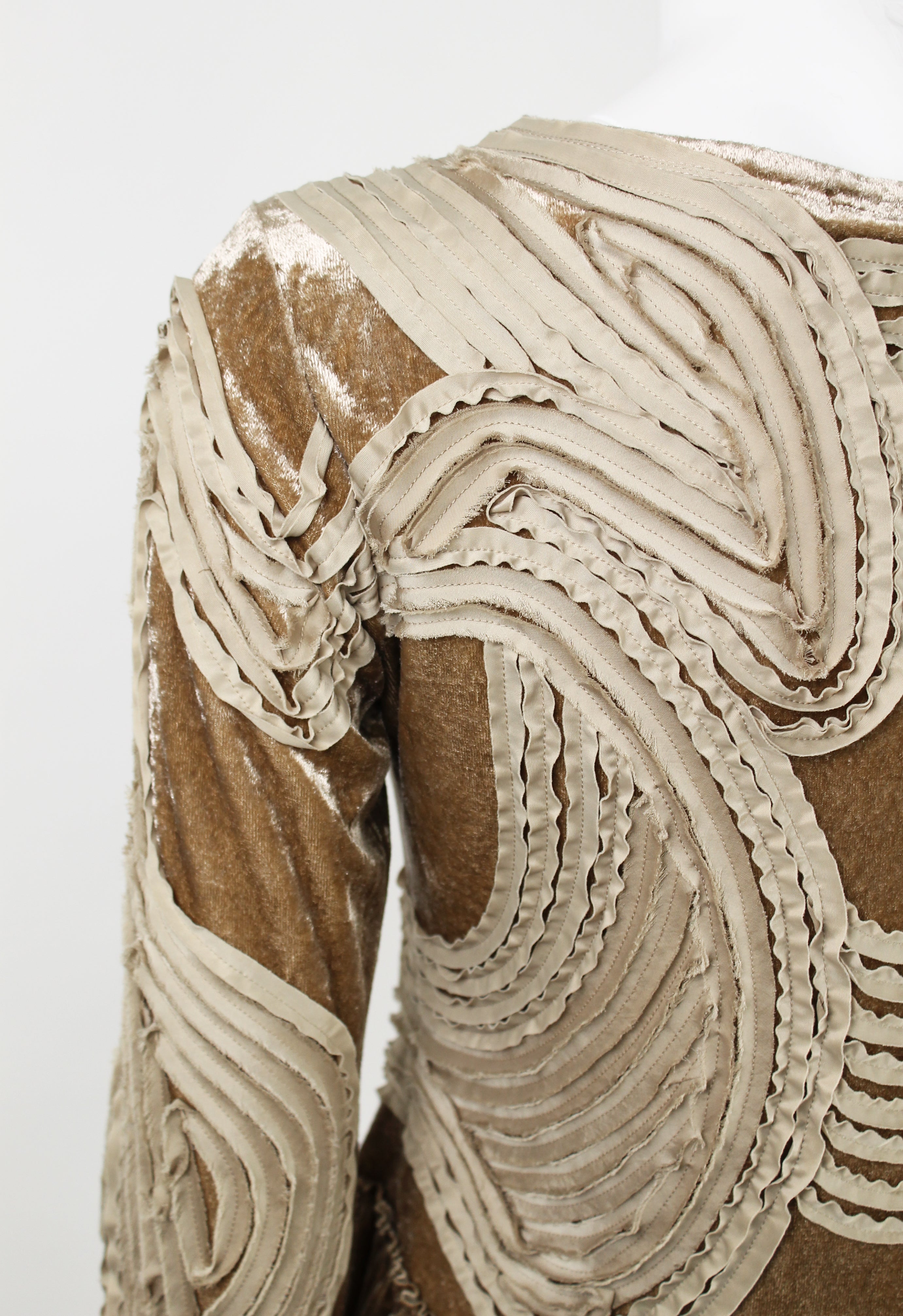 ISSEY MIYAKE SS 2006 FRILLED VELOUR TOP