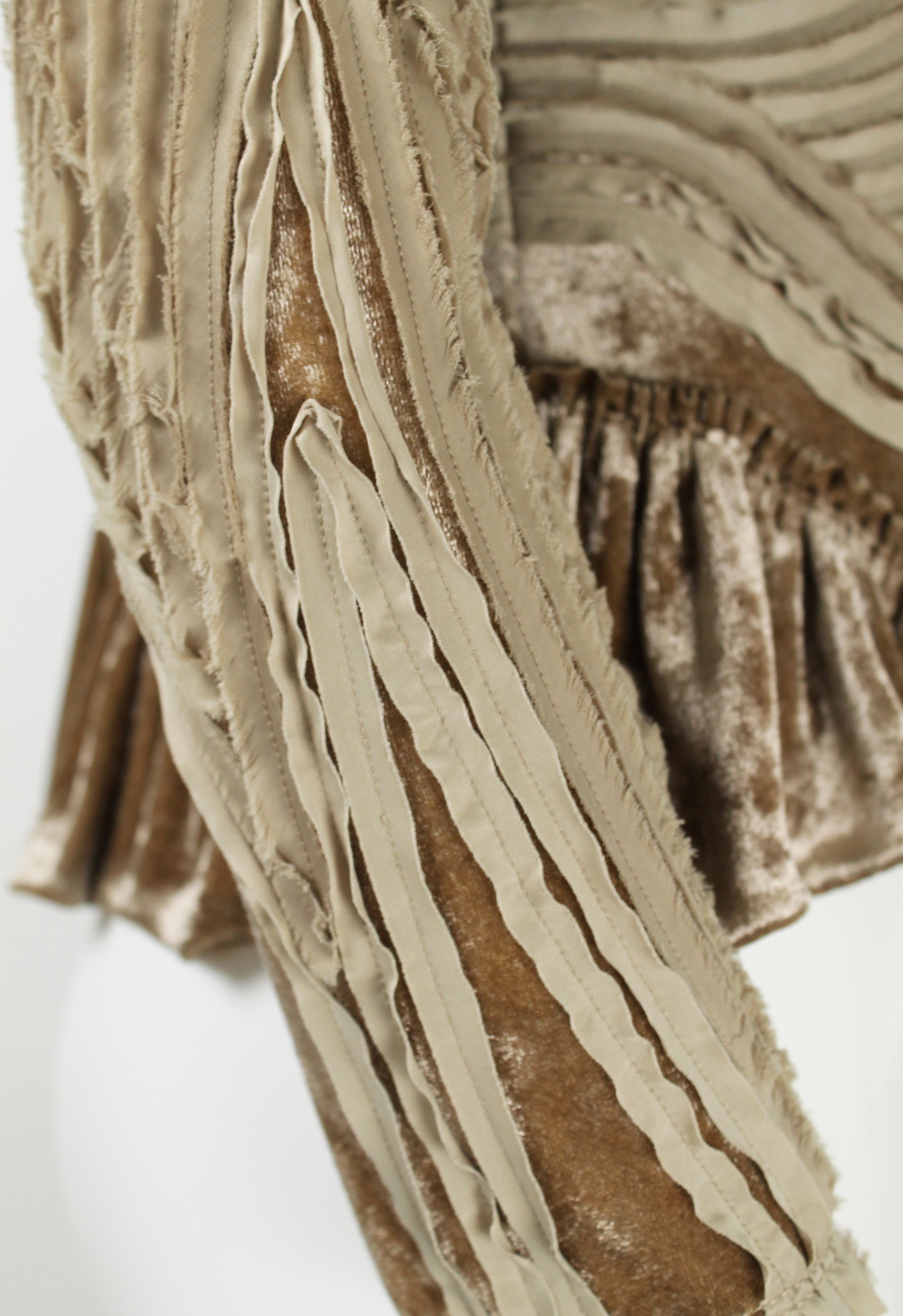 ISSEY MIYAKE SS 2006 FRILLED VELOUR TOP