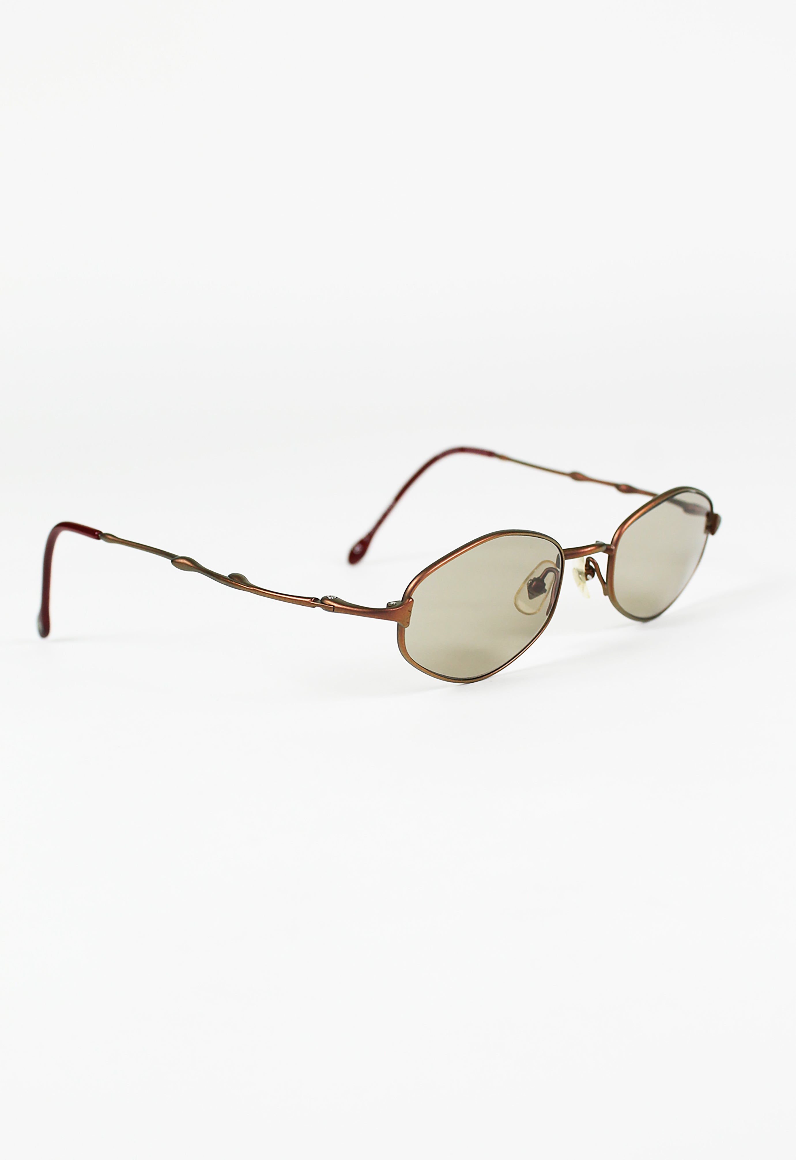 JEAN PAUL GAULTIER 1990'S TITANIUM IRIDESCENT DRIP SUNGLASSES