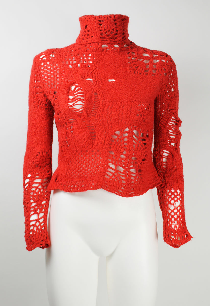 JUNYA WATANABE FW 2004 CROCHET DISTRESSED KNIT – THE 543 JUNYA WATANABE FW 2004 CROCHET DISTRESSED KNIT – THE 543