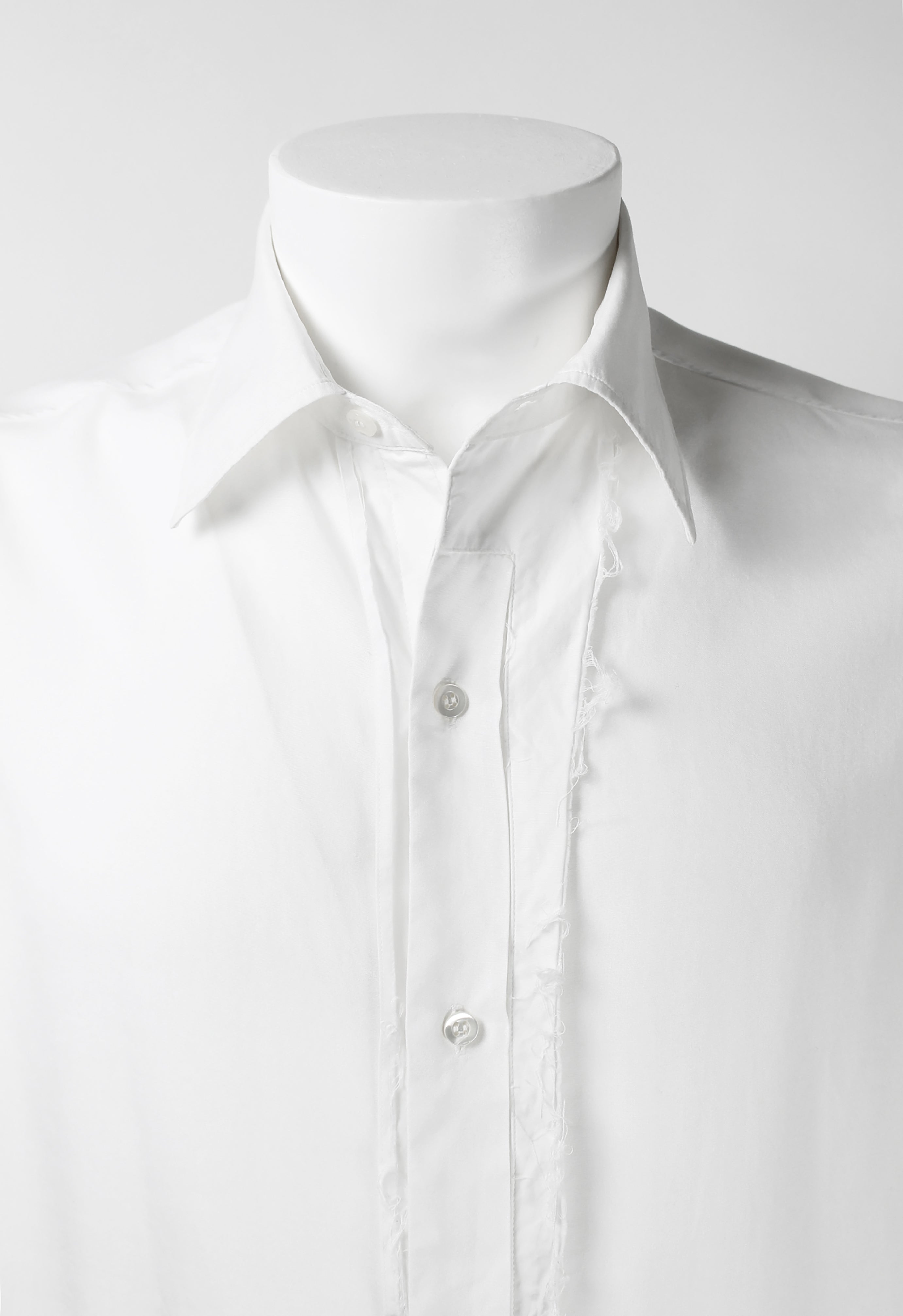 YOHJI YAMAMOTO Y'S RECONSTRUCTED DISTRESSED WHITE SHIRT