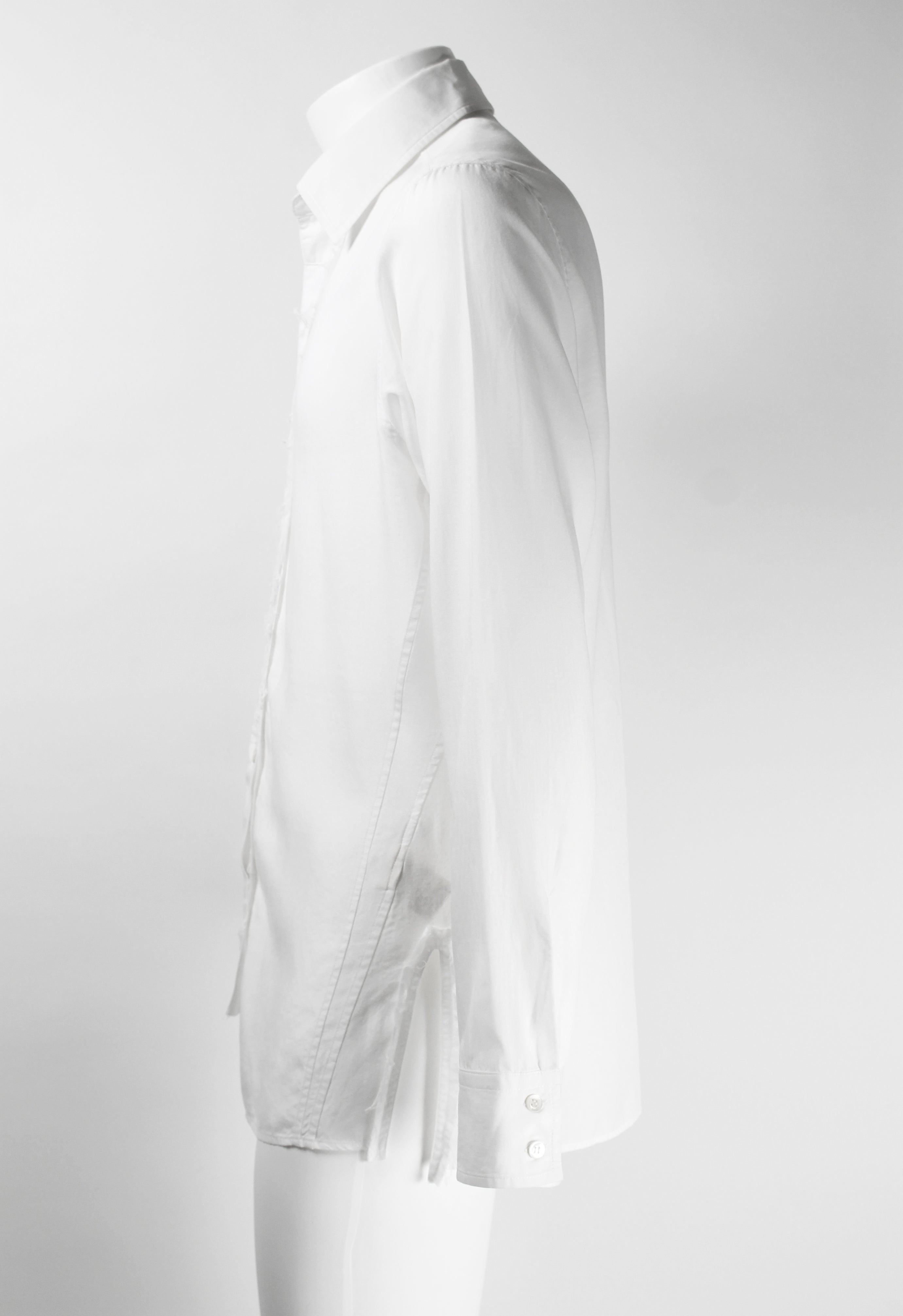 YOHJI YAMAMOTO Y'S RECONSTRUCTED DISTRESSED WHITE SHIRT